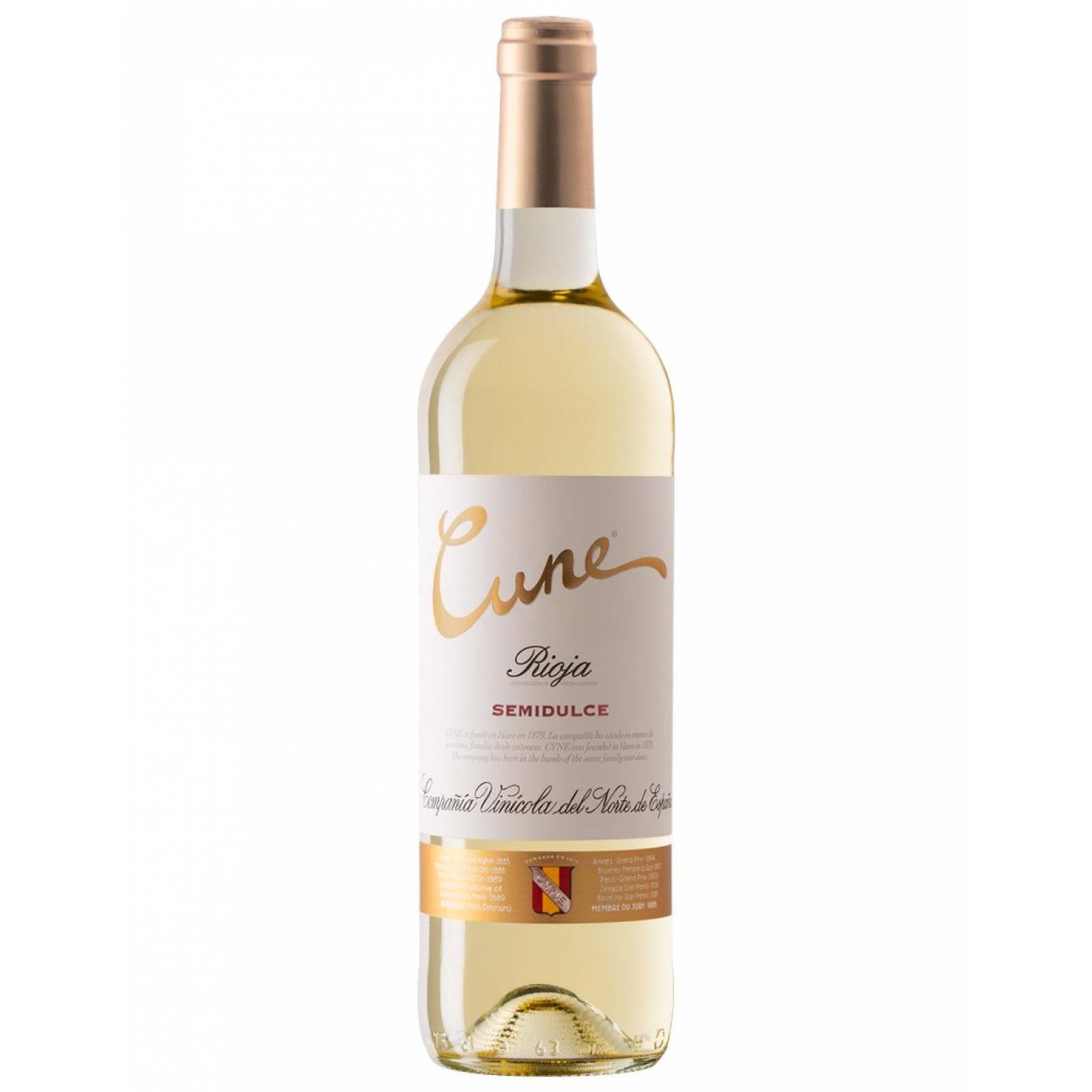 Caja de 12 Vino Blanco Cune Semidulce 750 ml 