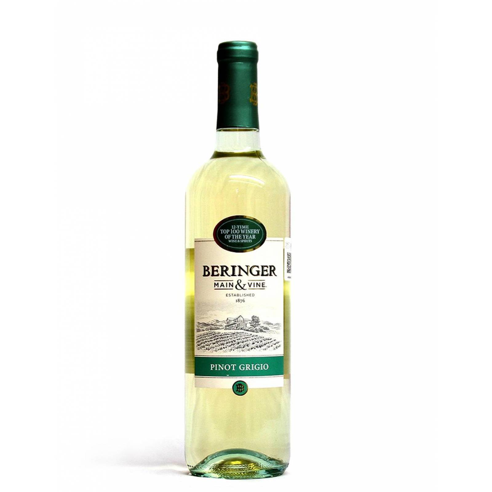 Caja de 15 Vino Blanco Beringer Mv Pinot Grigio 750 ml