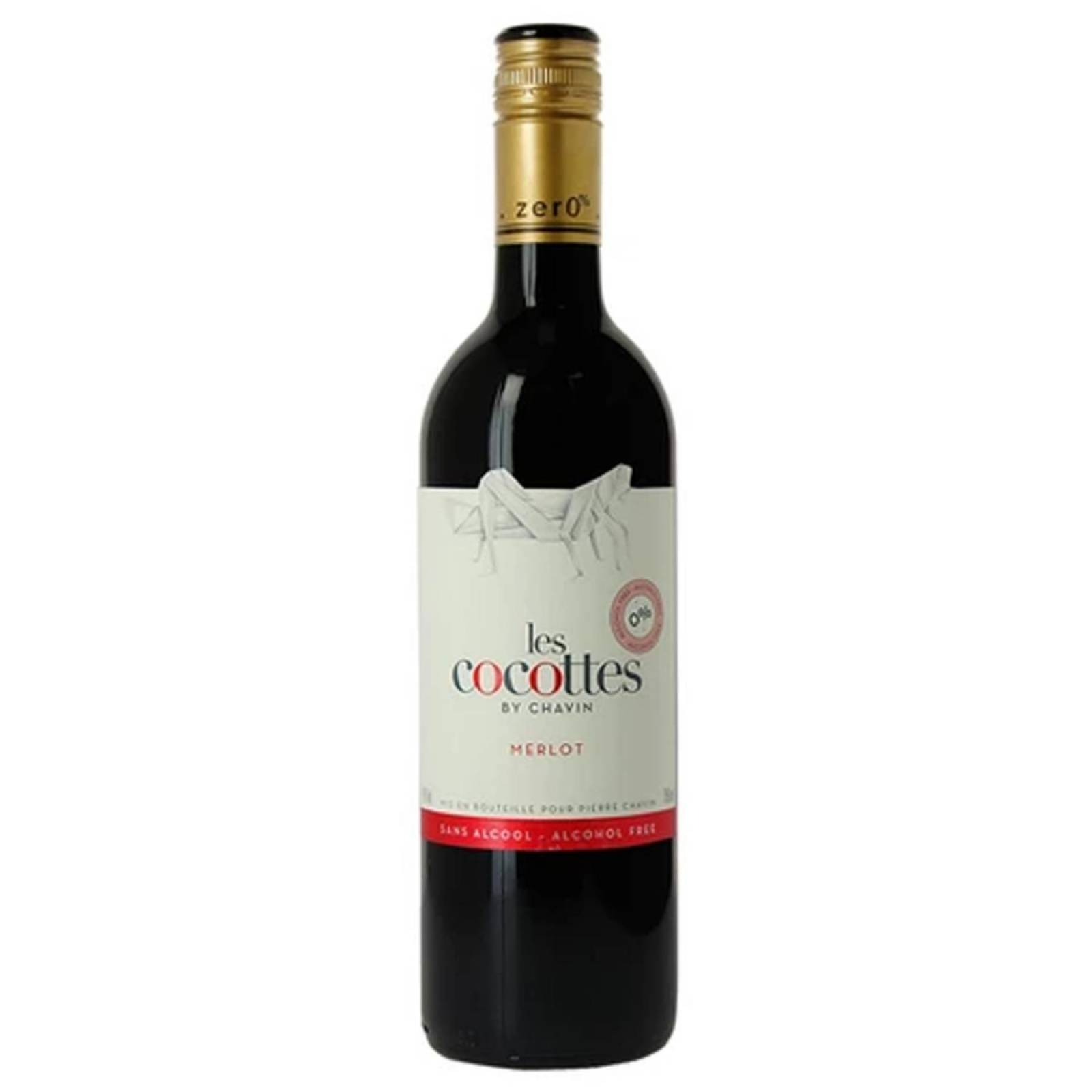 Pack de 2 Vino Espumoso Les Cocottes Merlot Sin Alcohol 750 ml 