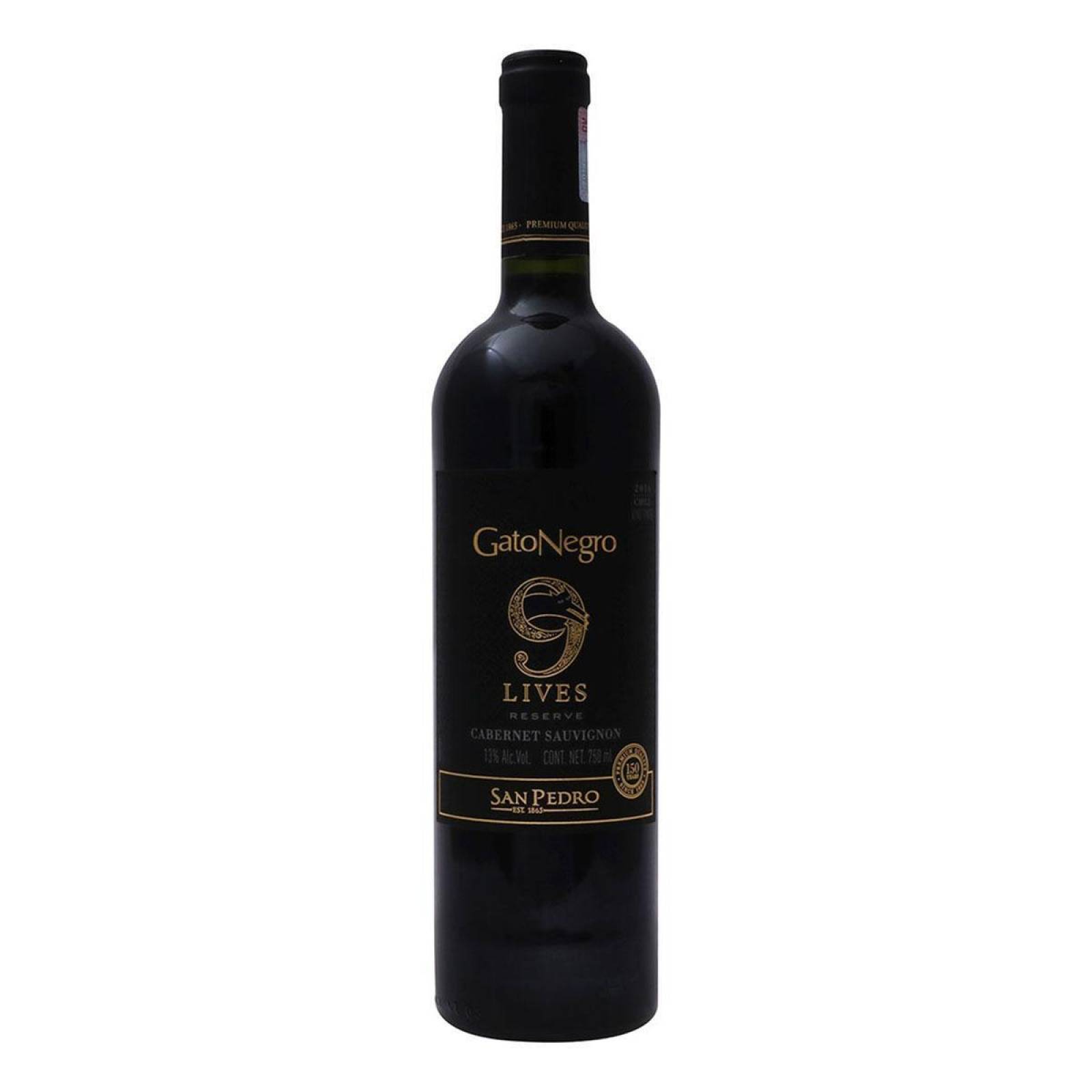 Vino Tinto Gato Negro 9 Lives 750 ml 