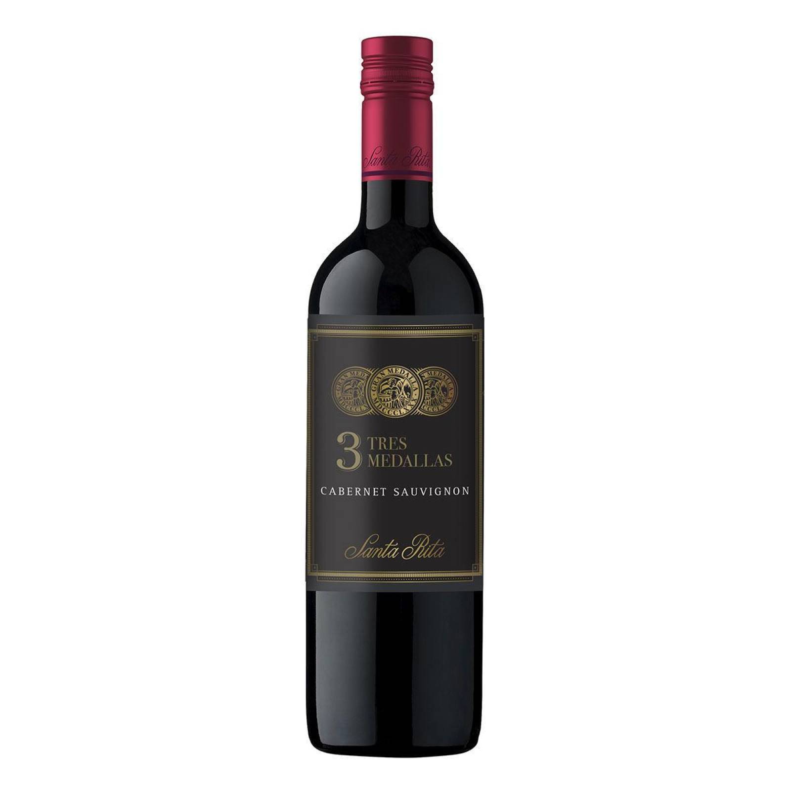 Vino Tinto Santa Rita Tres Medallas Cabernet Sauvignon 750 ml 
