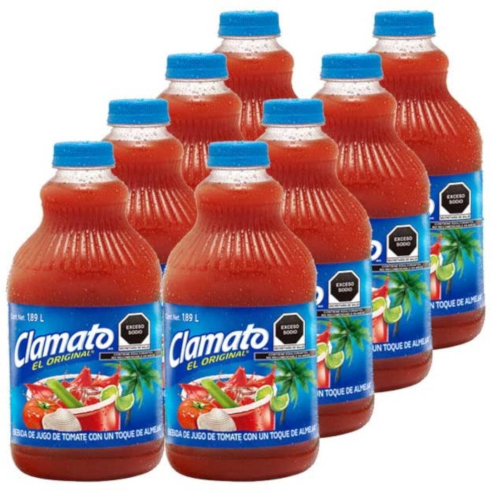 Pack de 8 Jugo Clamato El Original 1.89 L