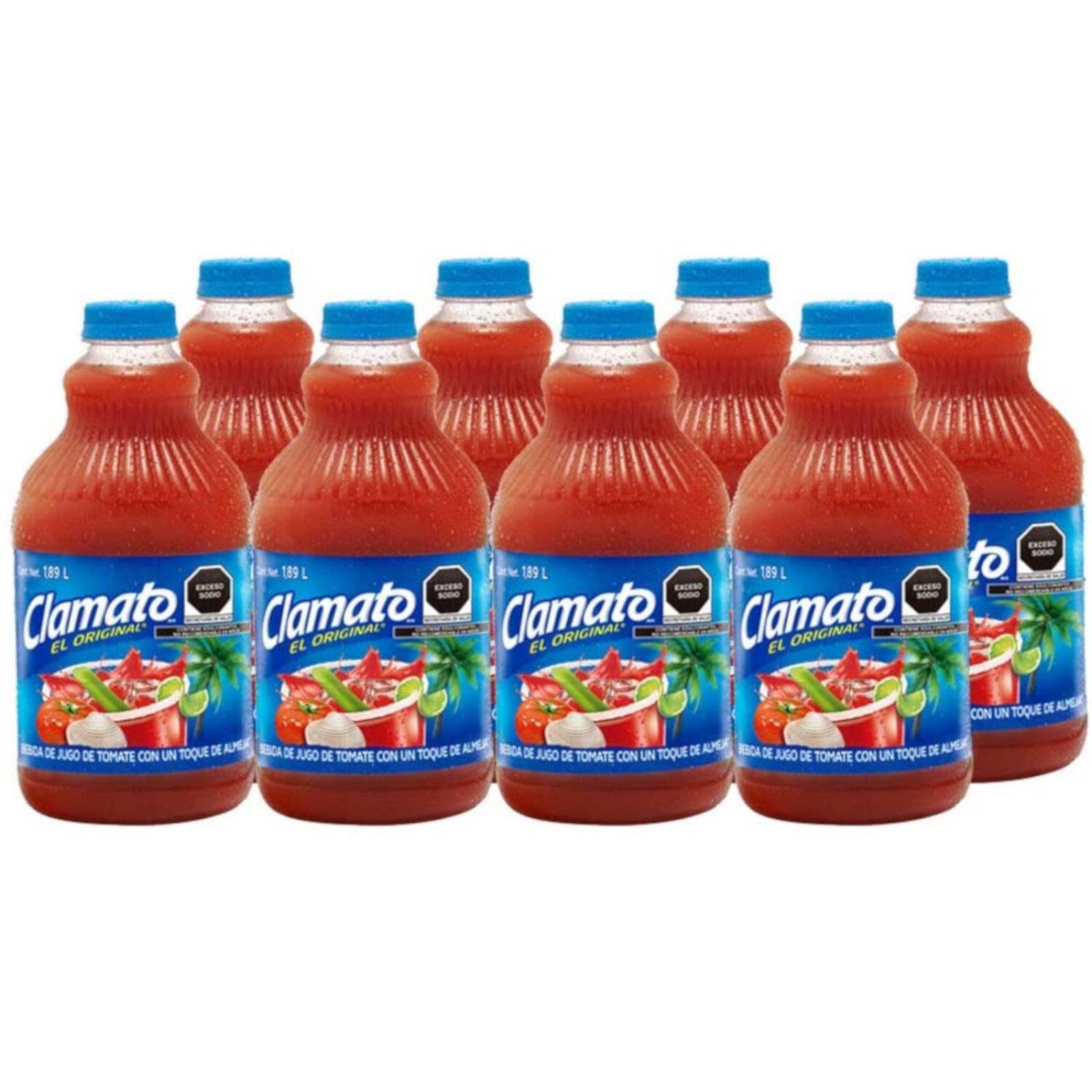 Pack de 8 Jugo Clamato El Original 1.89 L