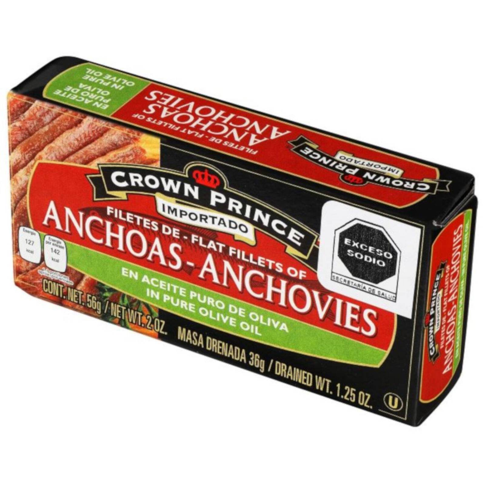 Pack de 12 Filete de Anchoas Crown Prince Aceite Oliva 56 gr