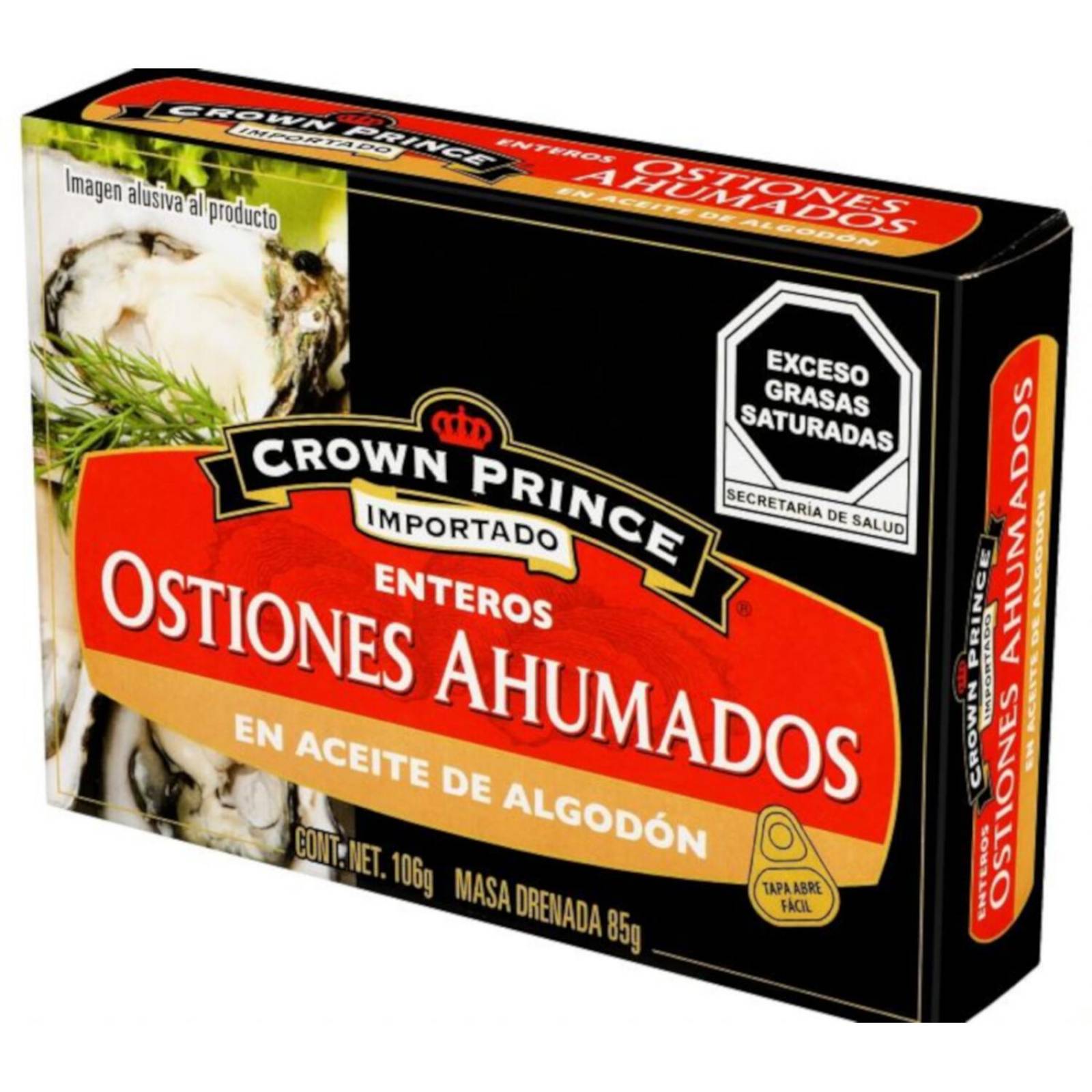 Pack de 12 Ostiones Crown Prince Ahumados 106 gr 