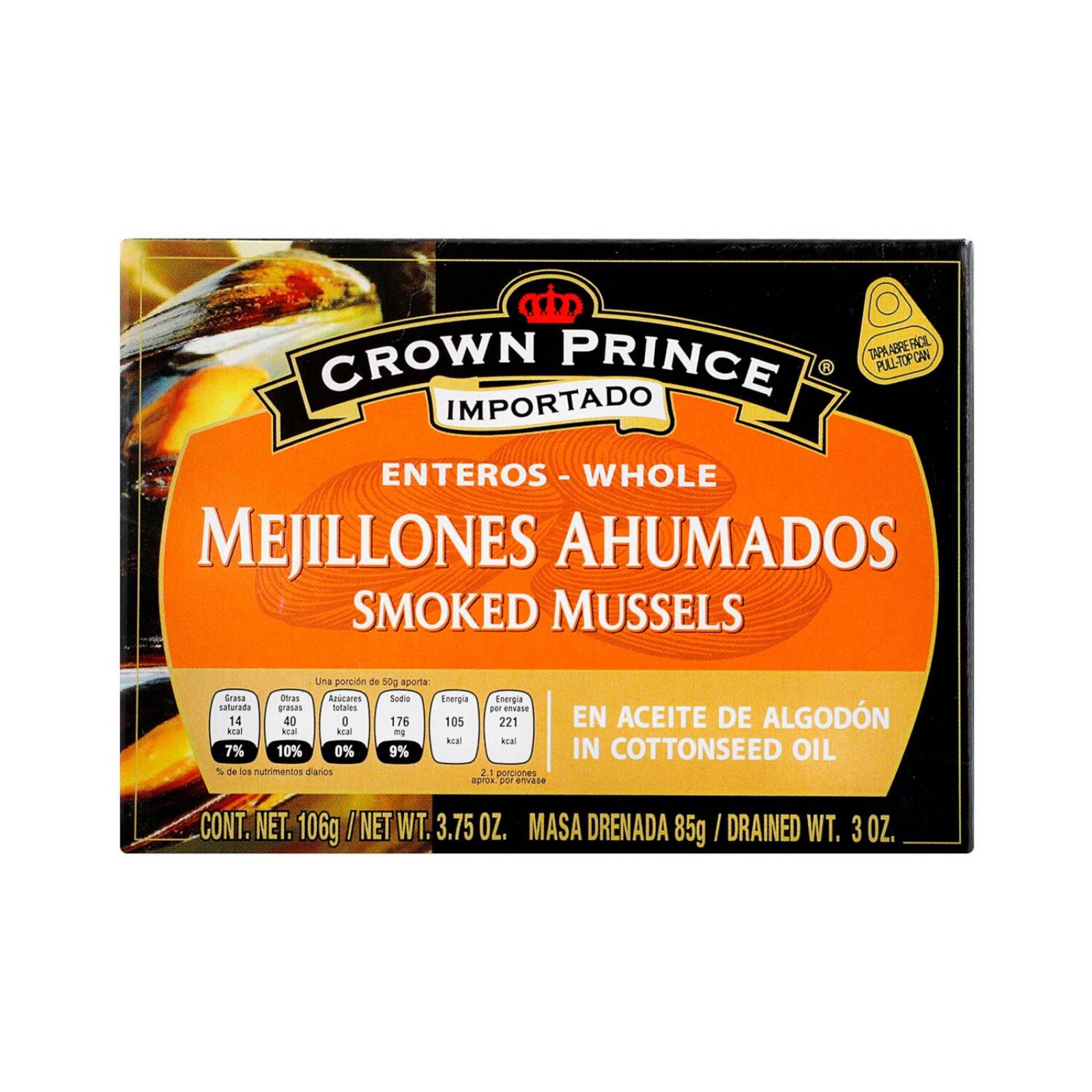 Pack de 12 Mejillones Crown Prince Ahumados 106 gr 