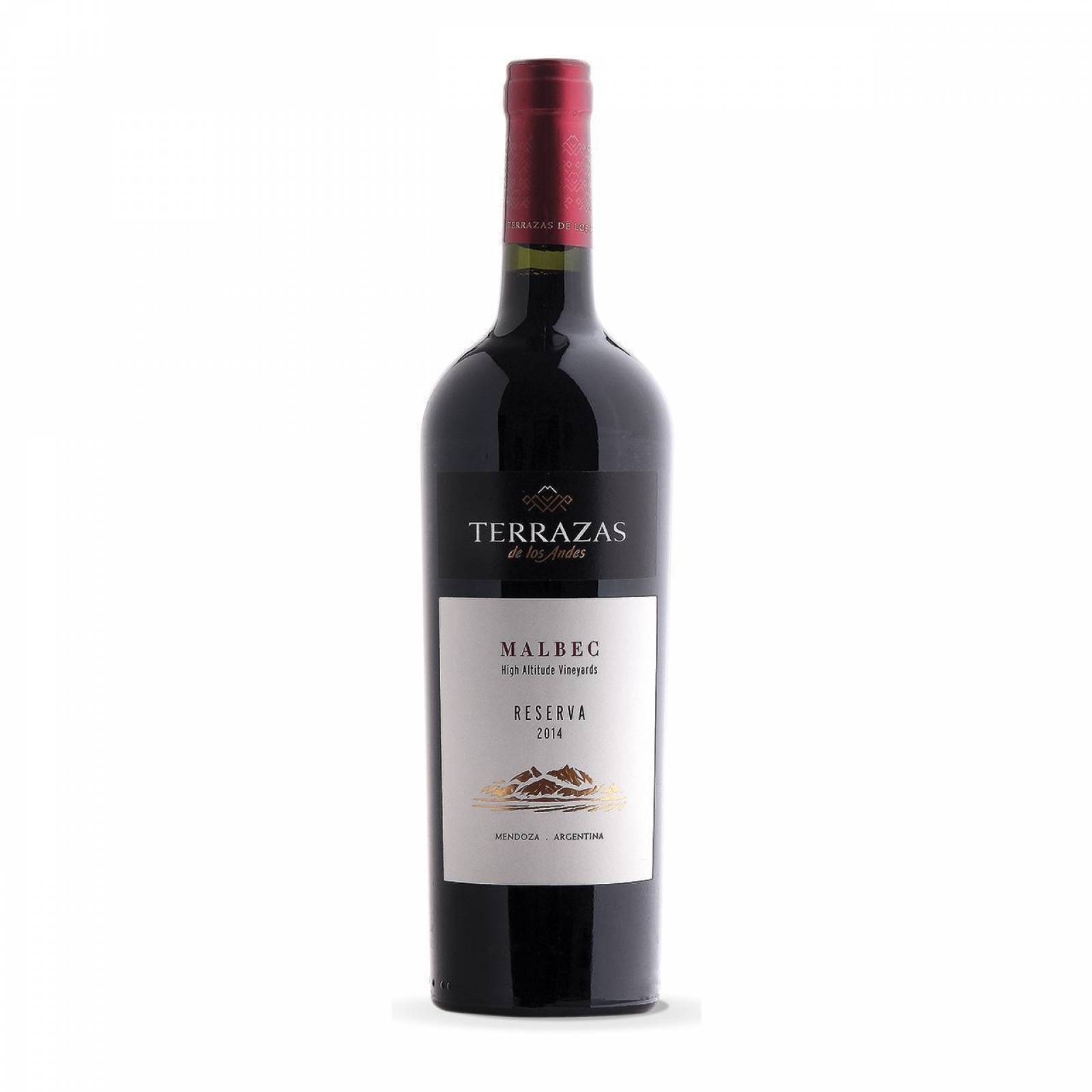 Pack de 2 Vino Tinto Terrazas De Los Andes Reserva Malbec 750 ml 