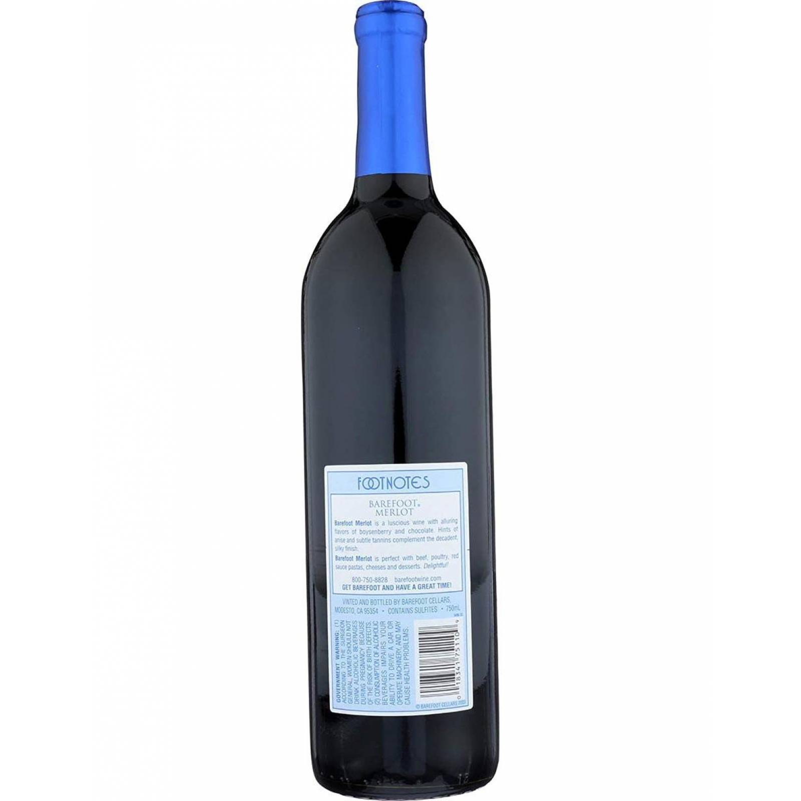 Vino Tinto Barefoot Merlot 750 ml 