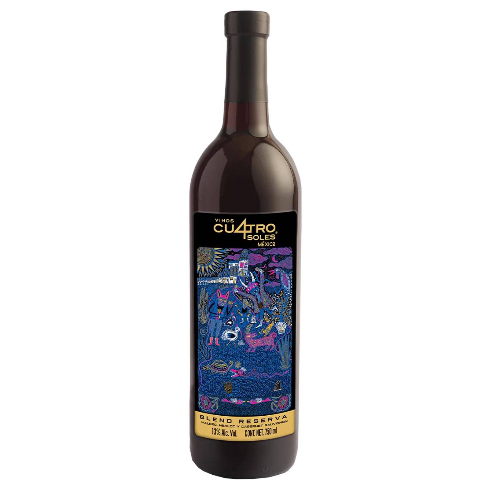 Vino Tinto Cuatro Soles Blend Reserva 750 ml 