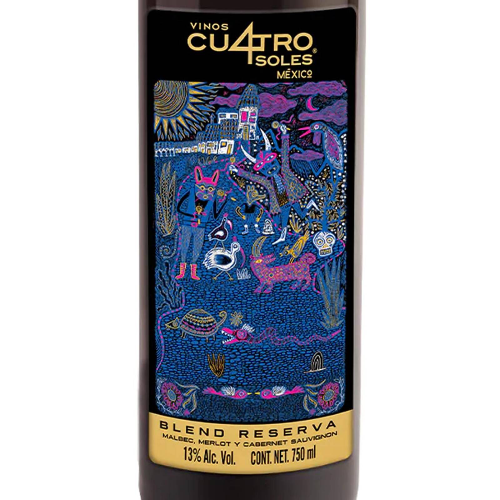 Vino Tinto Cuatro Soles Blend Reserva 750 ml 