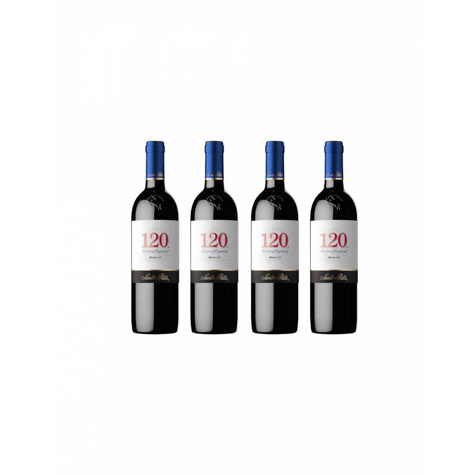 Pack de 4 Vino Tinto Santa Rita Viña 120 Reserva Especial Merlot 750 ml 