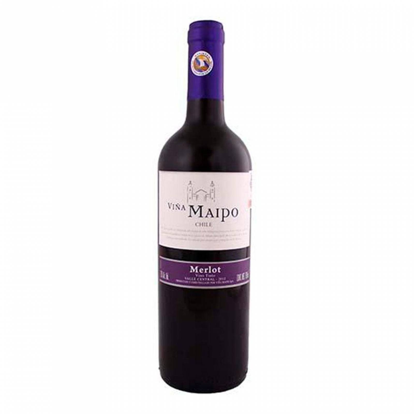 Pack de 4 Vino Tinto Viña Maipo Merlot 750 ml 