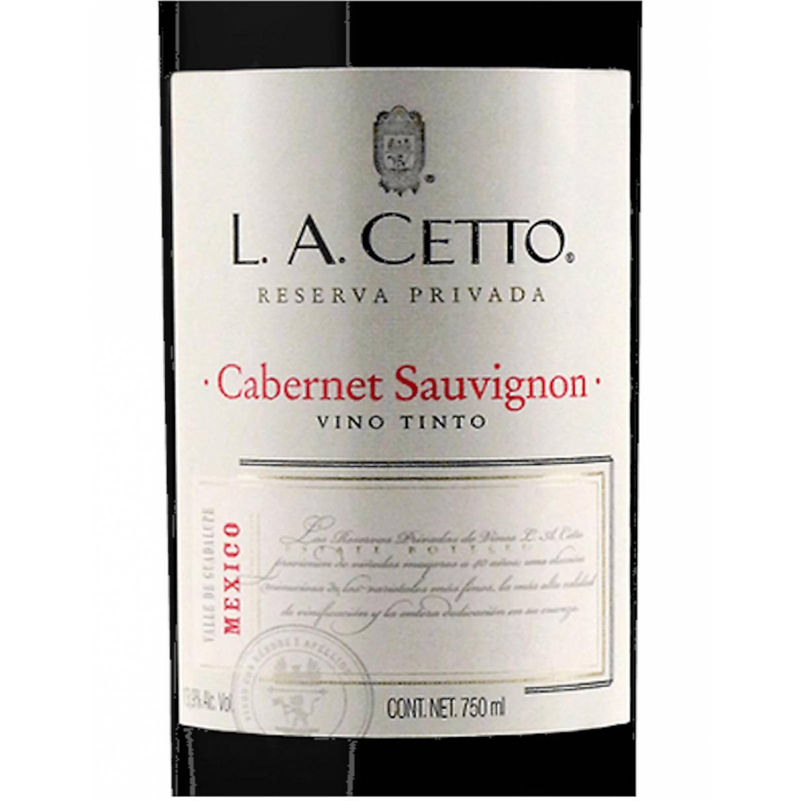 Vino Tinto L.A. Cetto Cabernet Sauvignon Reserva Privada 750 ml 