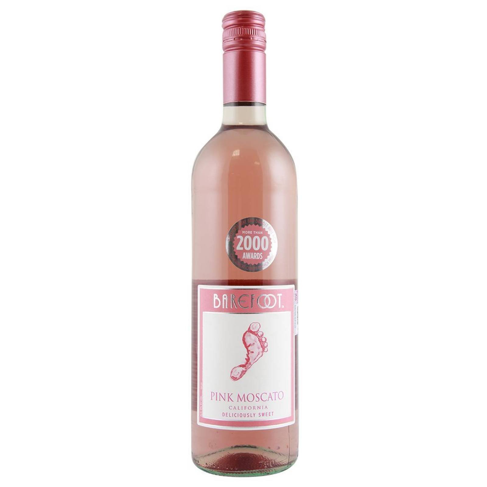 Pack de Moscato Barefoot ml 750 Pink Rosado Vino 4