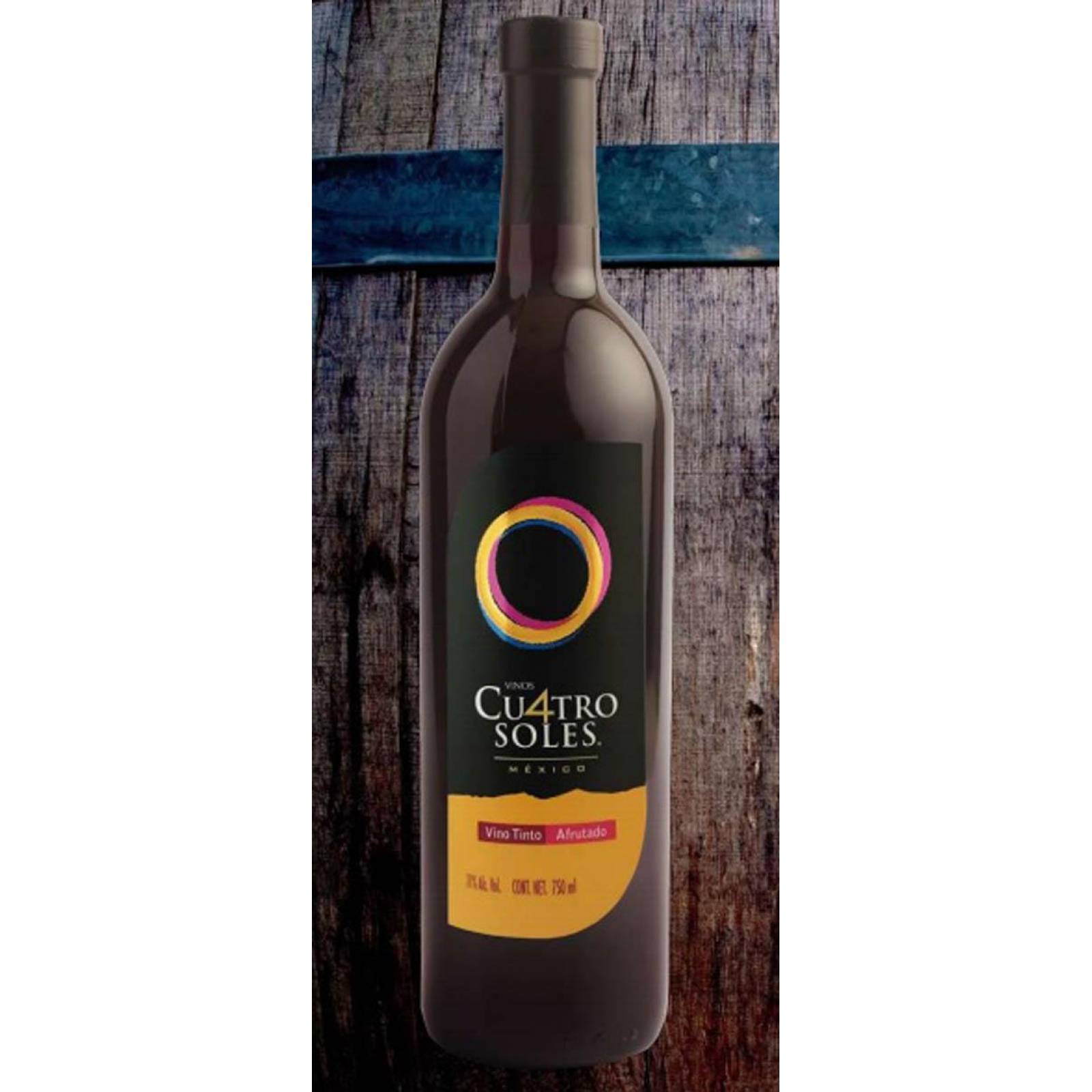 Pack de 6 Vino Tinto Cuatro Soles Afrutado 750 ml 