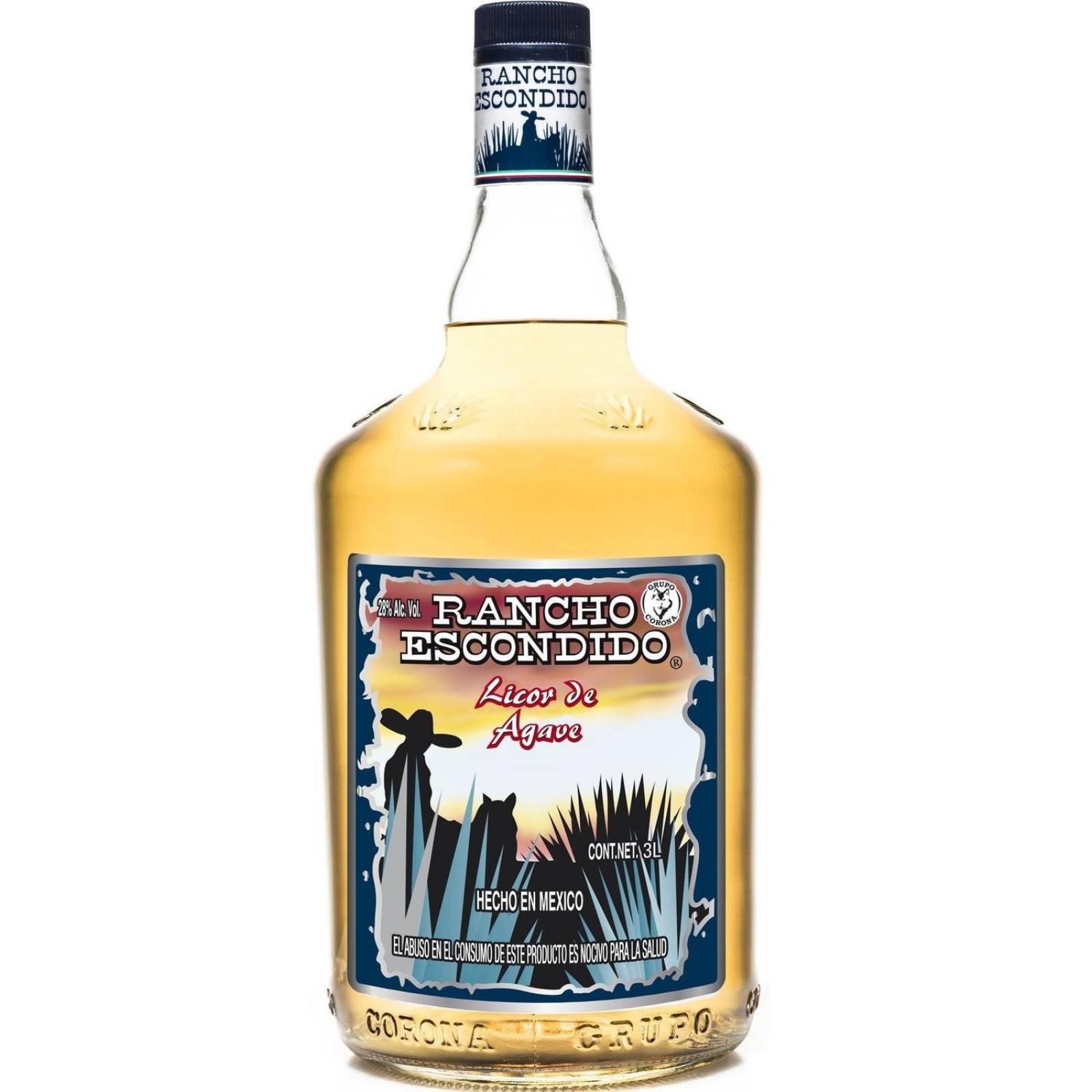 Caja de 4 Destilado de Agave Rancho Escondido 3 L 