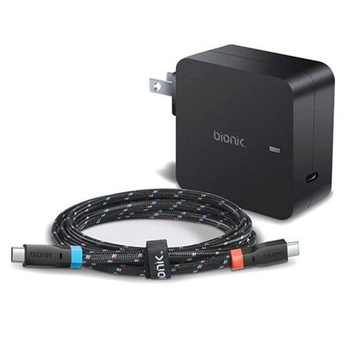 Kit de carga rápida Bionik con cable USB C a USB C 