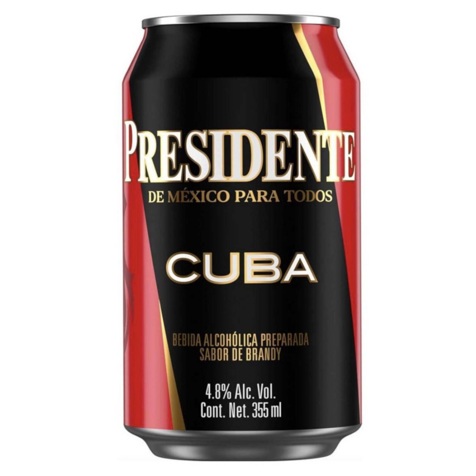 Pack de 12 Bebida Preparada Presidente de Cuba Lata 355 ml 