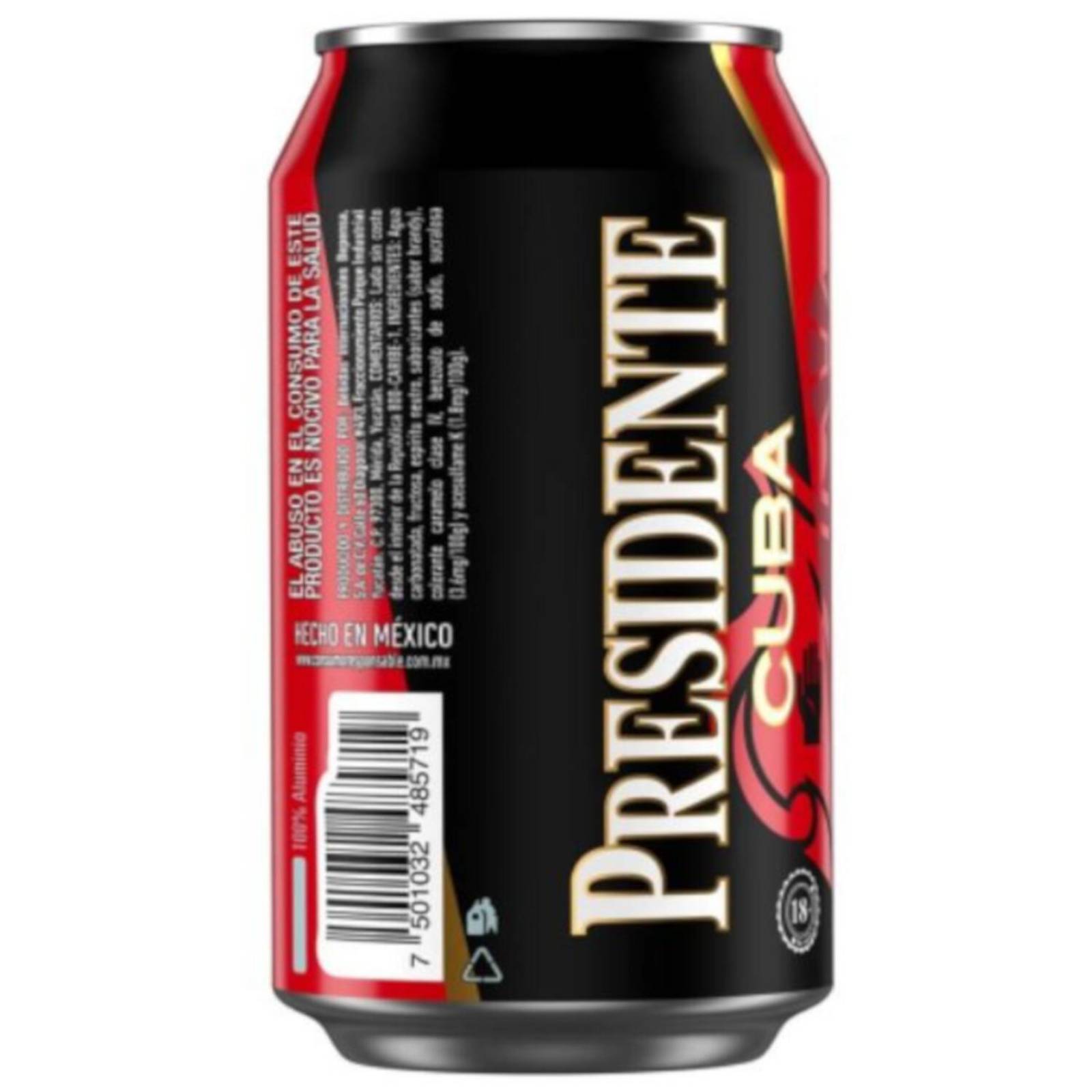 Pack de 12 Bebida Preparada Presidente de Cuba Lata 355 ml 