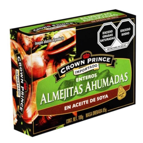 Pack de 12 Almejitas Crown Prince Ahumadas 106 gr 