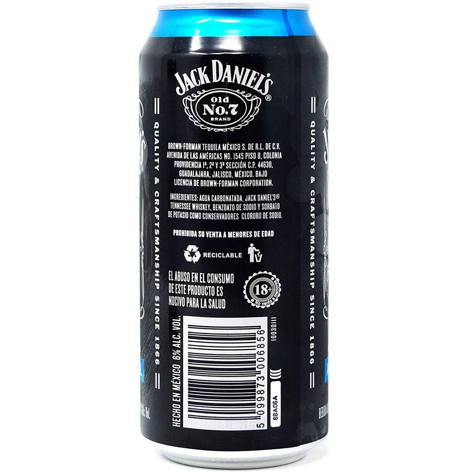 Pack de 24 Bebida Preparada Jack Daniels Agua Mineral Lata 473 ml 