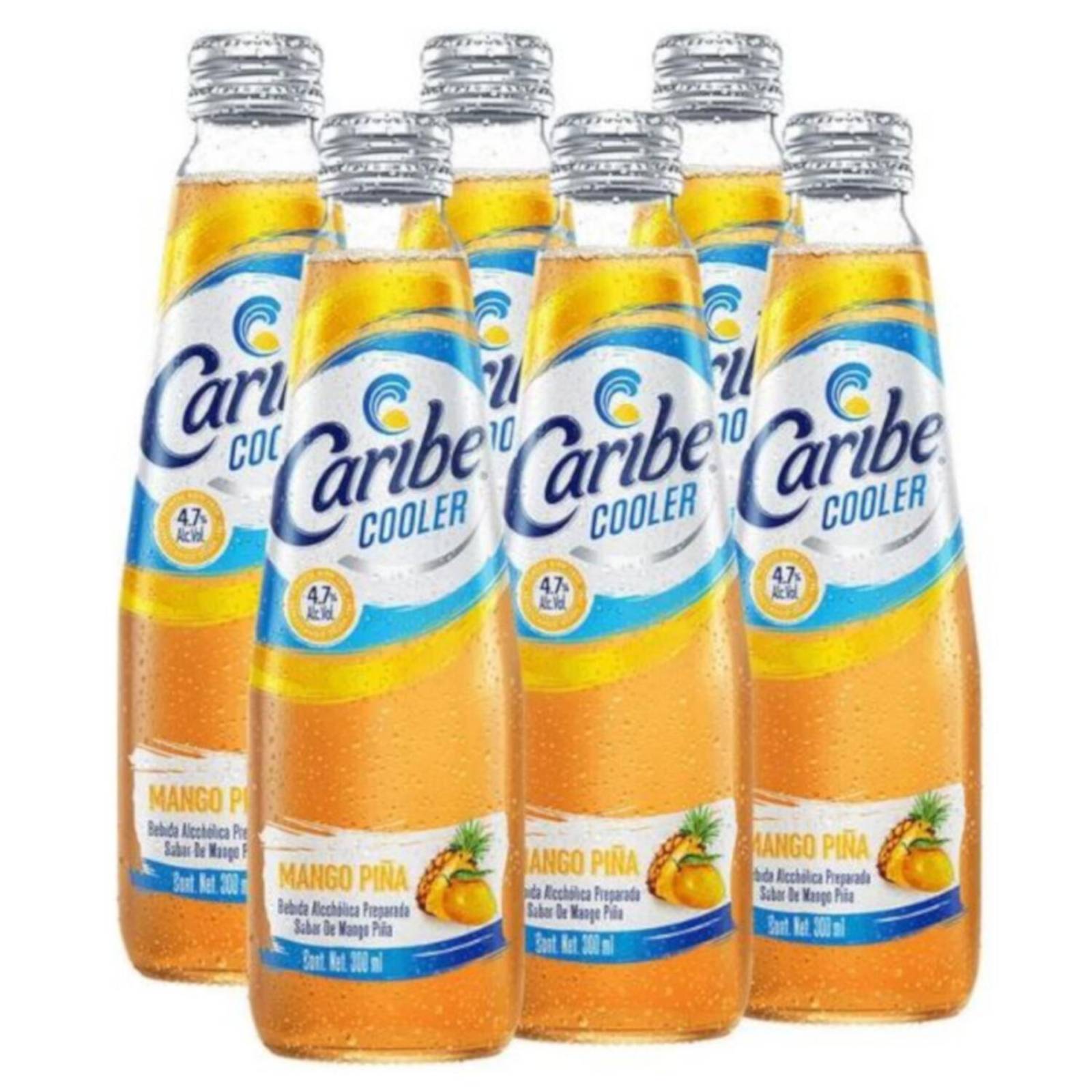 Pack de 12 Licor Caribe Cooler Mango Piña 300 ml 