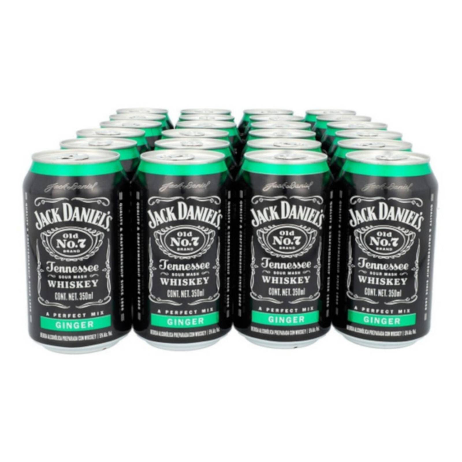 Pack de 24 Bebida Preparada Jack Daniels Ginger 350 ml 