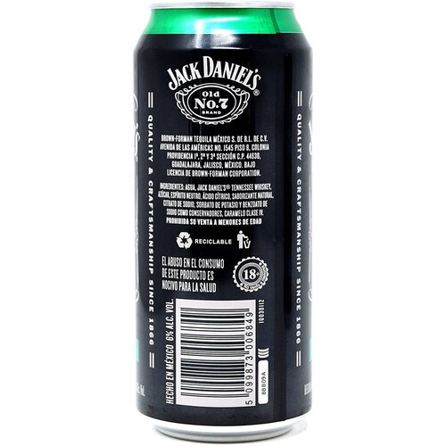 Pack de 24 Bebida Preparada Jack Daniels Ginger 473 ml 