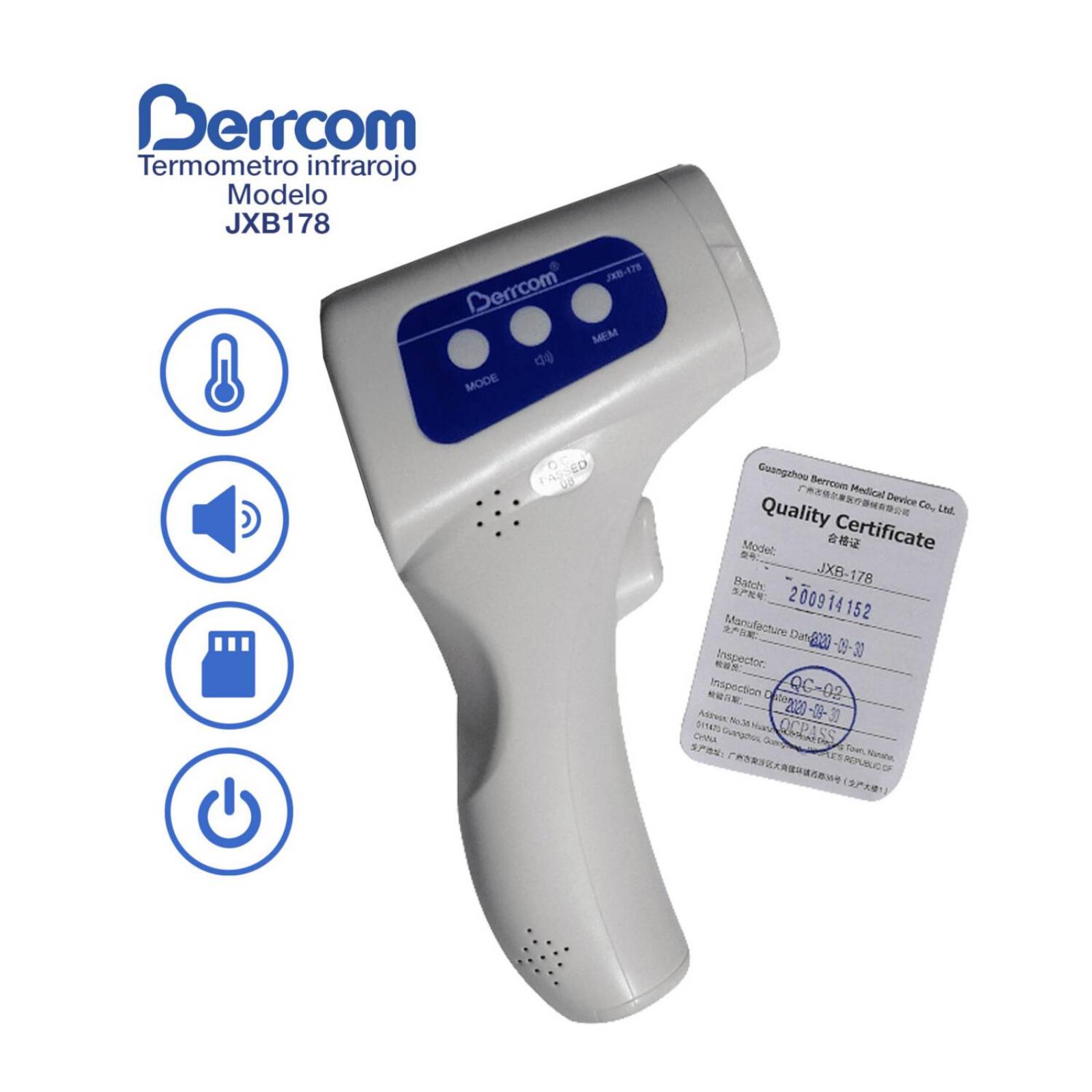 Termometro Infrarrojo Berrcom 