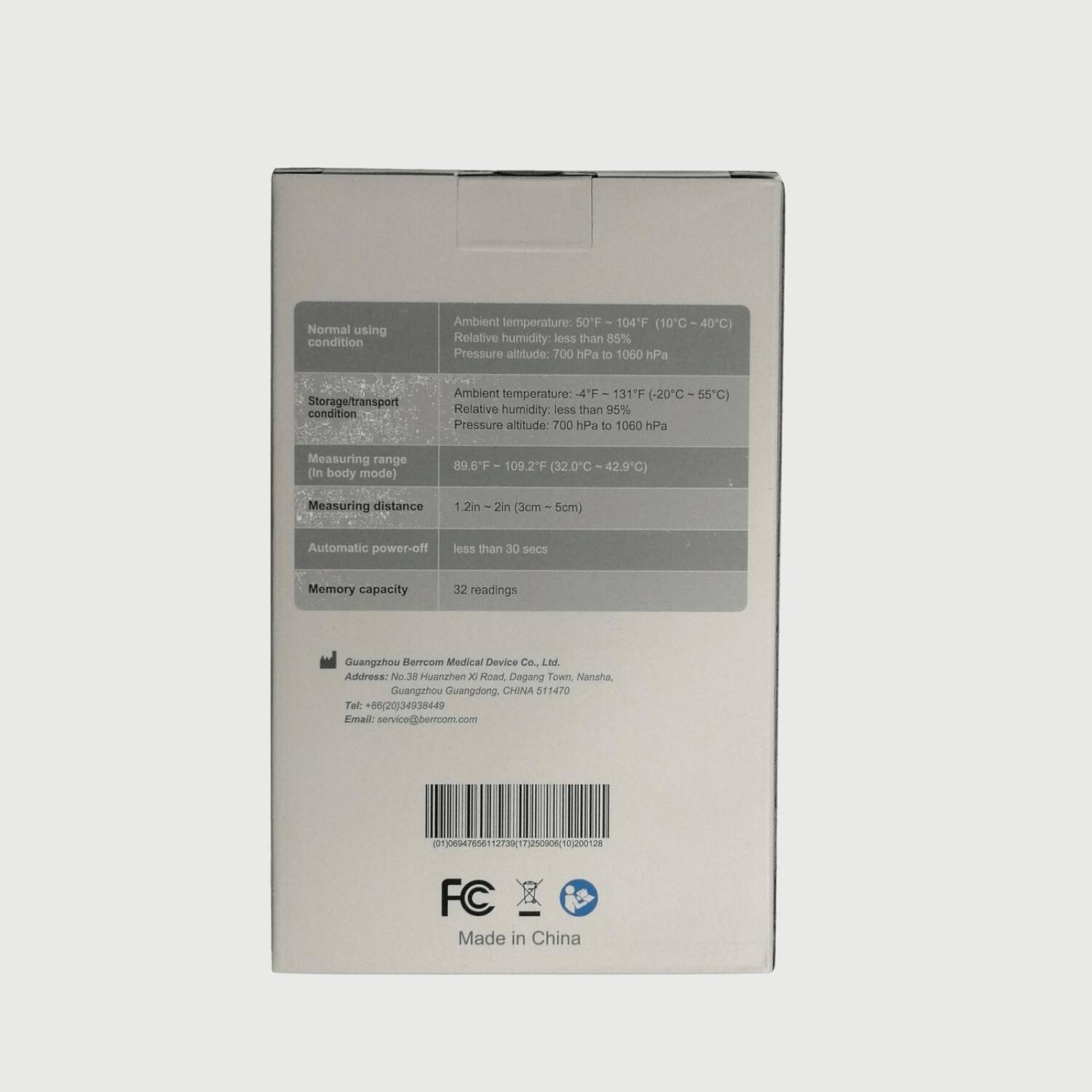 Termometro Infrarrojo Berrcom 