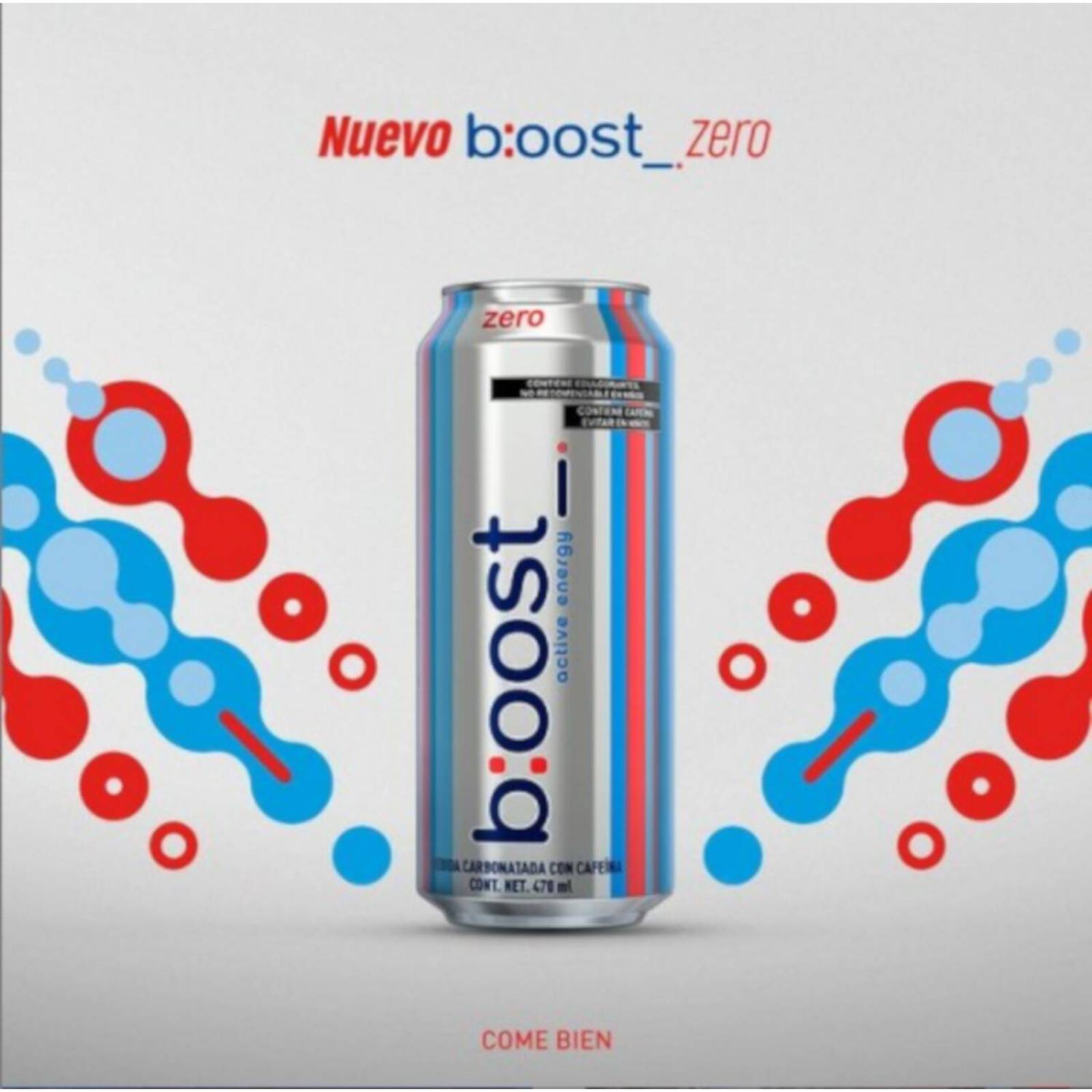 Pack de 12 Energizante Boost Active Energy Zero 470 ml 
