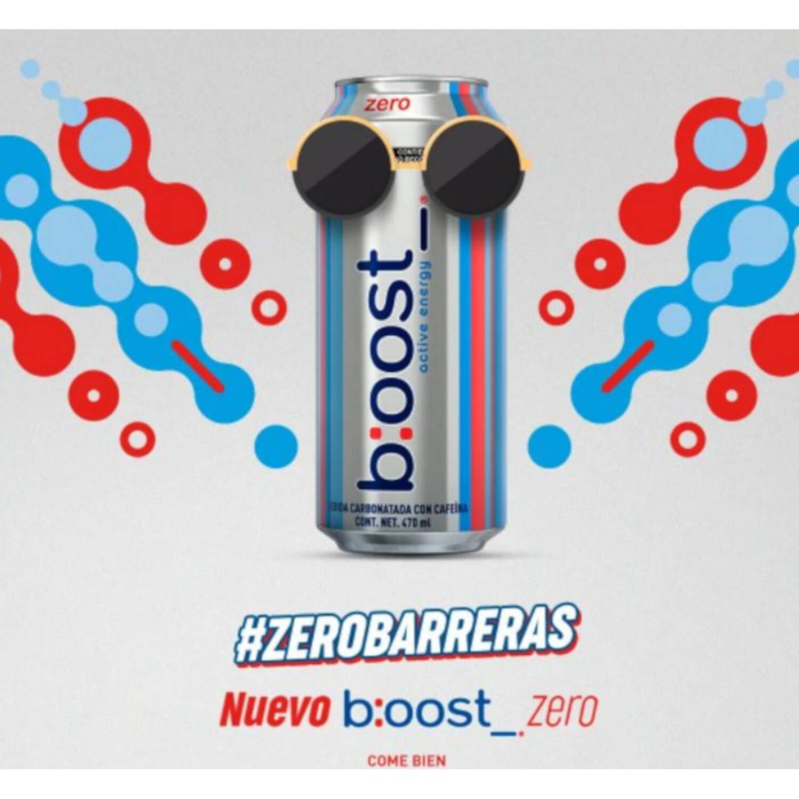 Pack de 12 Energizante Boost Active Energy Zero 470 ml 