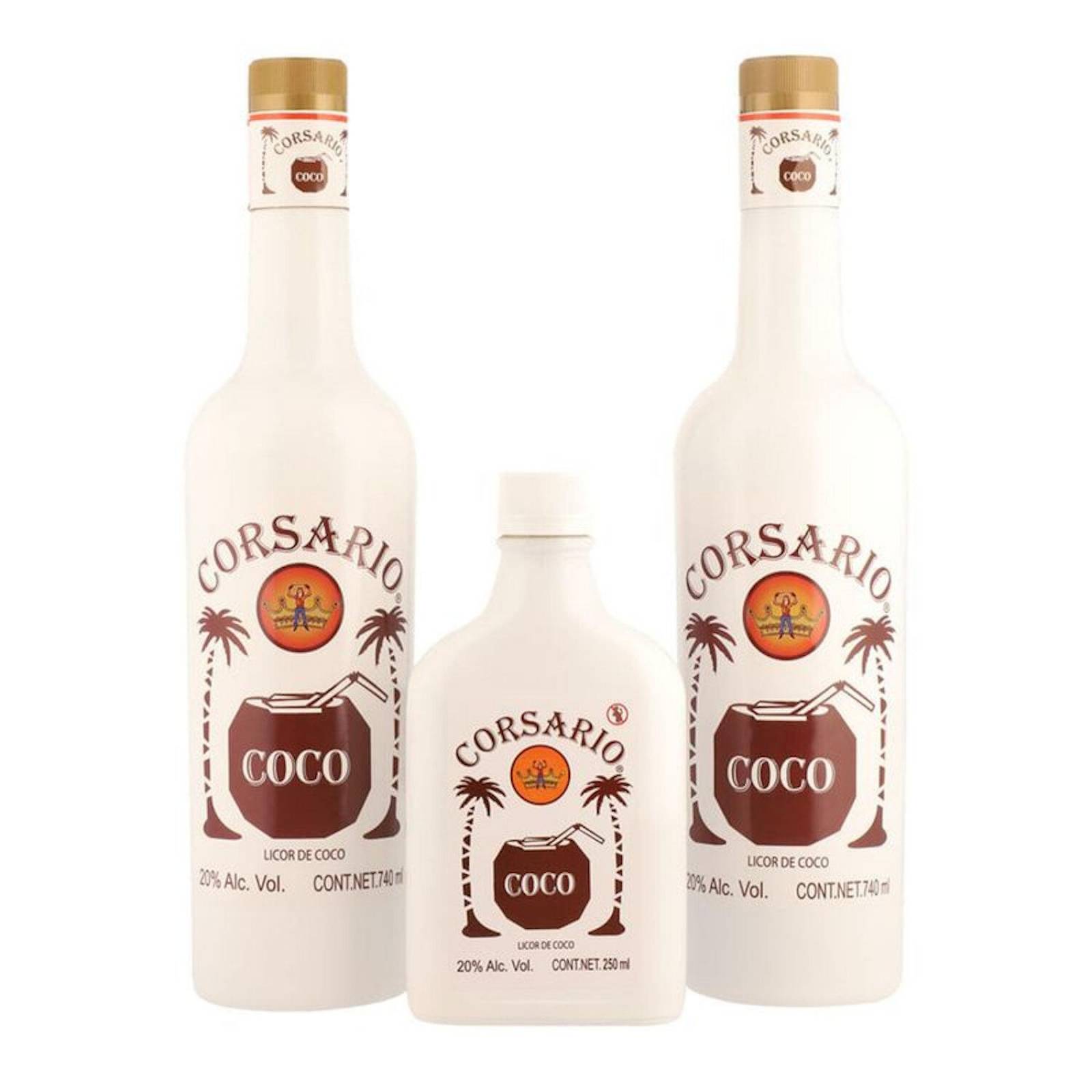 Licor Corsario Coco Duo 740 ml C/Anforita 250 ml 