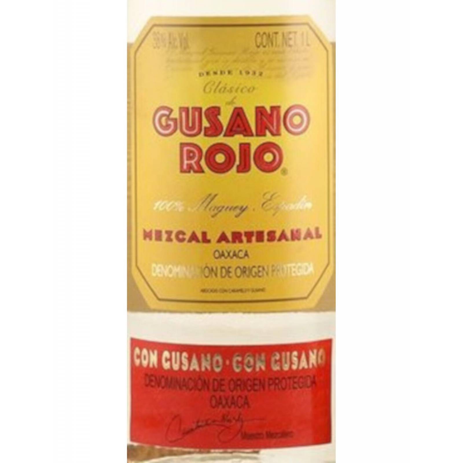 Mezcal Gusano Rojo Clasico Joven 1 L 