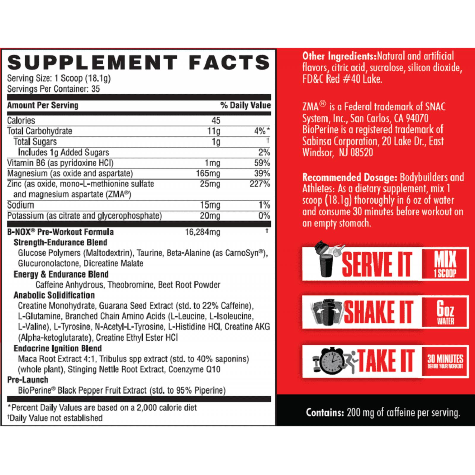 Oxido nitrico Betancourt Nutrition B-Nox Androrush 35 Servicios 