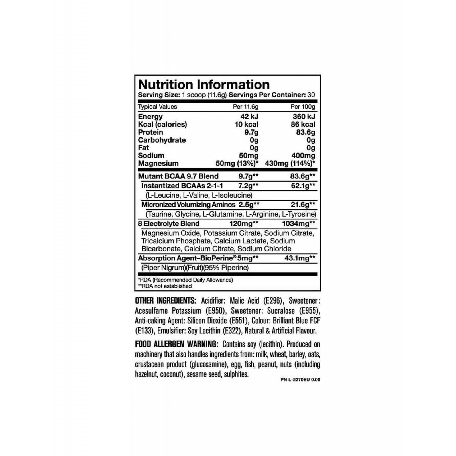 Aminoacidos Mutant Bcaa 9.7 30 Servicios