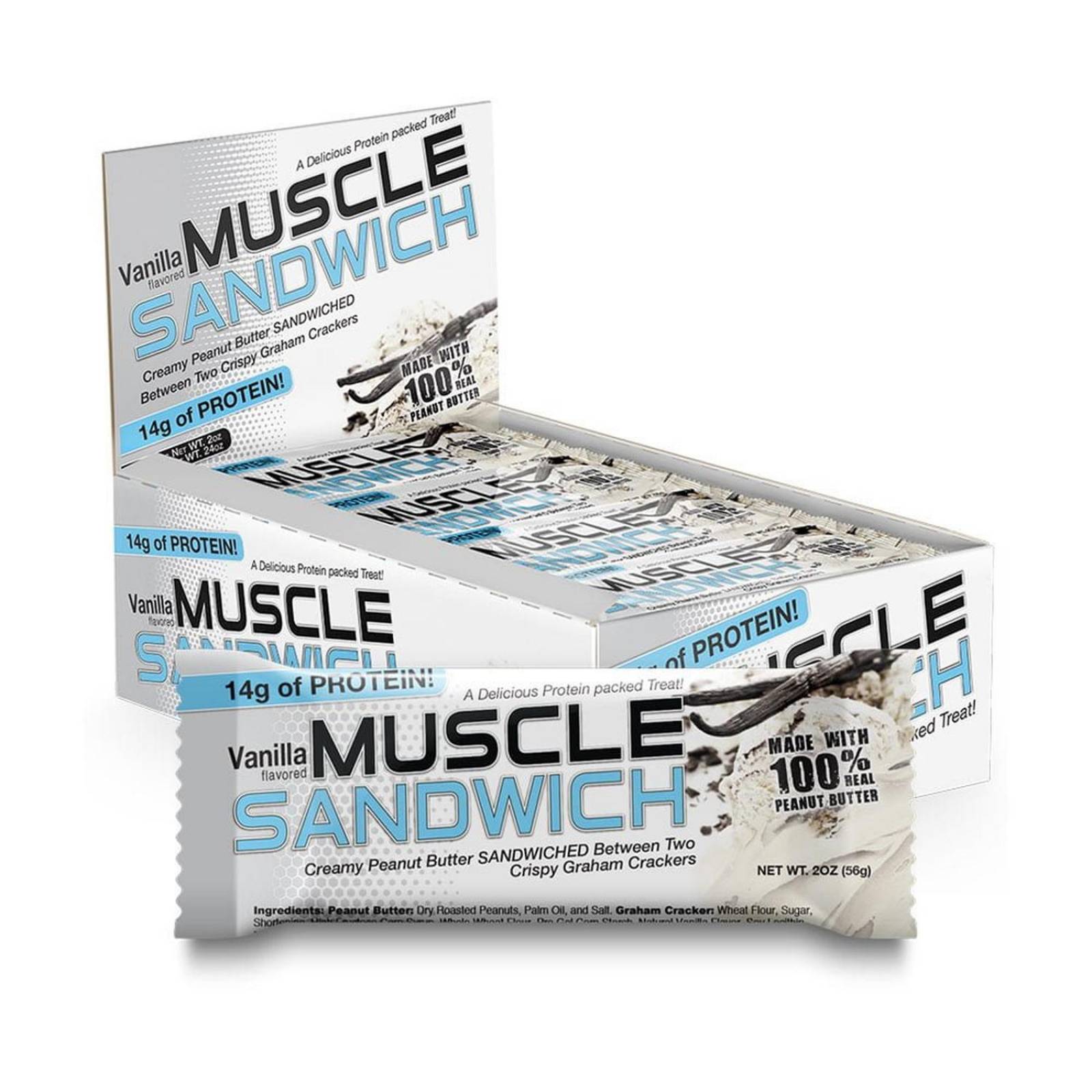 Barras de proteína Muscle Foods Muscle Sandwich 12 Barras 