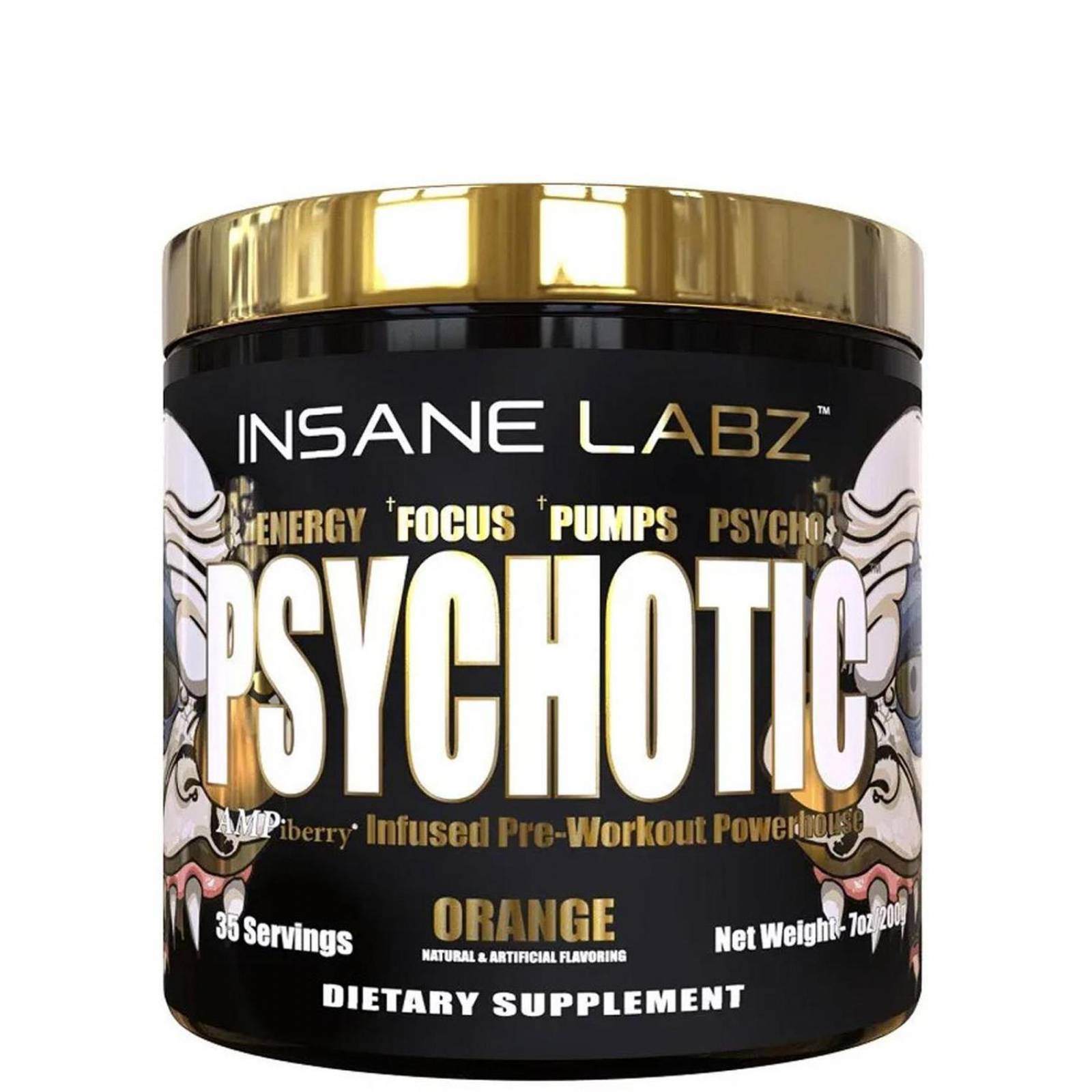 Oxido nitrico Insane Labz Psychotic gold 35 Servicios 