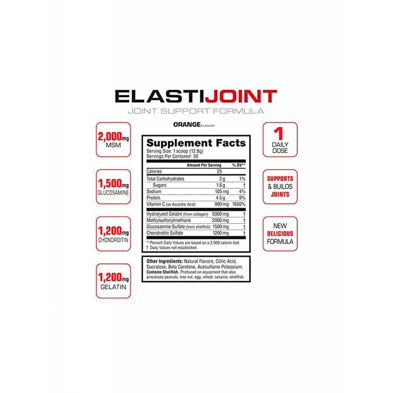 Vitamina para ligamentos y articulaciones Labrada Elasti Joint 30 Servicios 