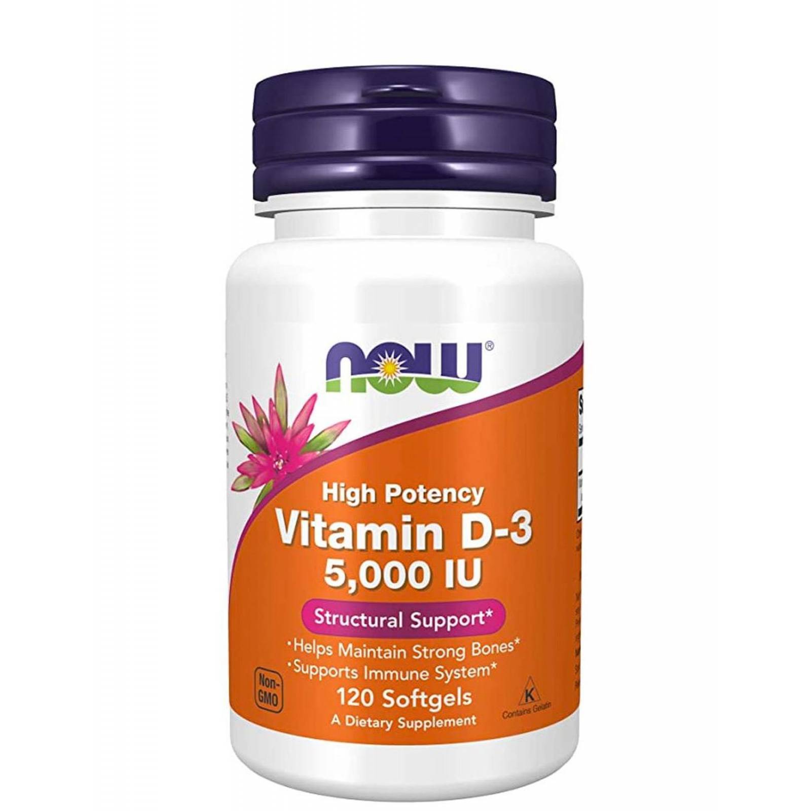 Vitamina d3 Now 5000iu 120 Cápsulas 