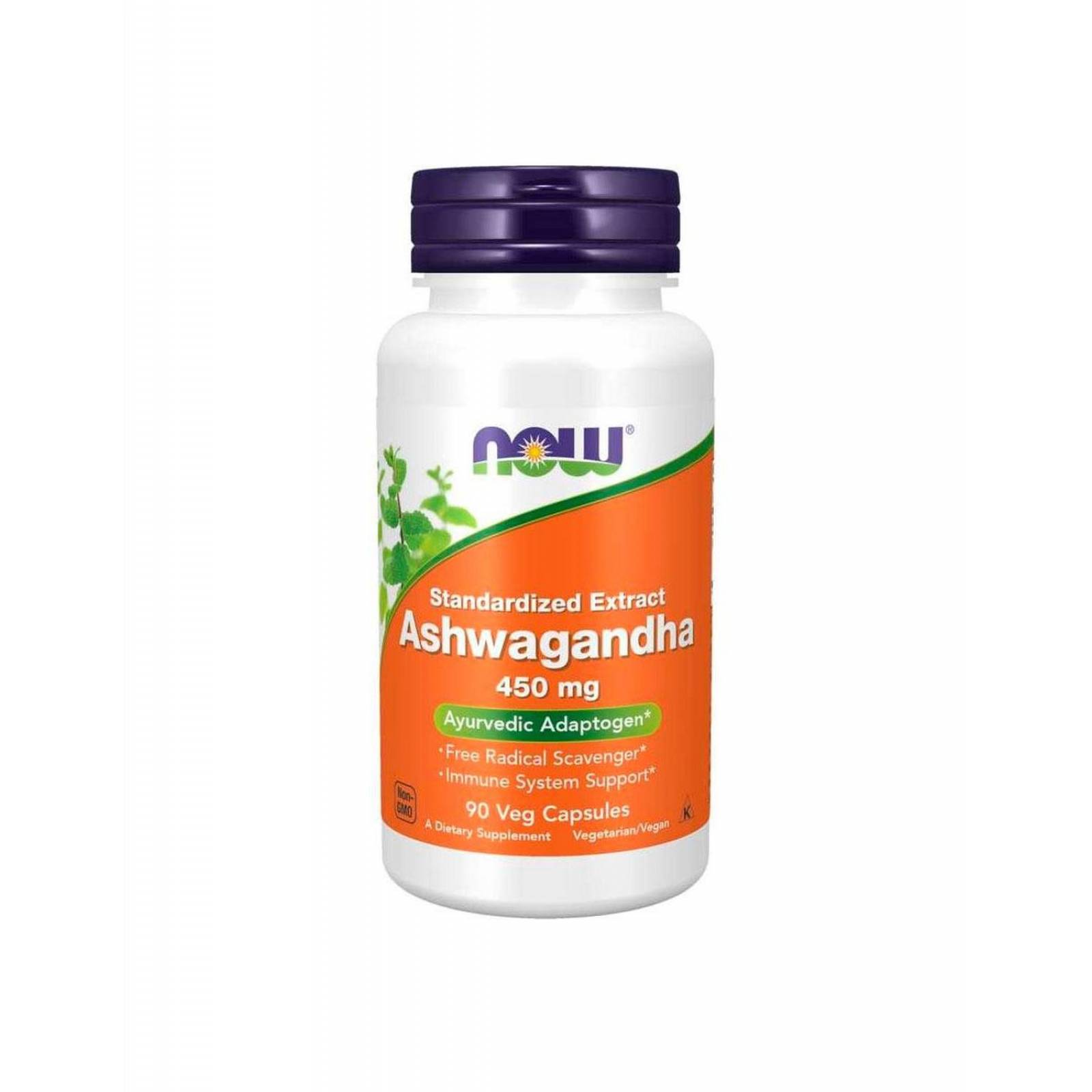 Vitaminas NOW Ashwagandha 450mg.