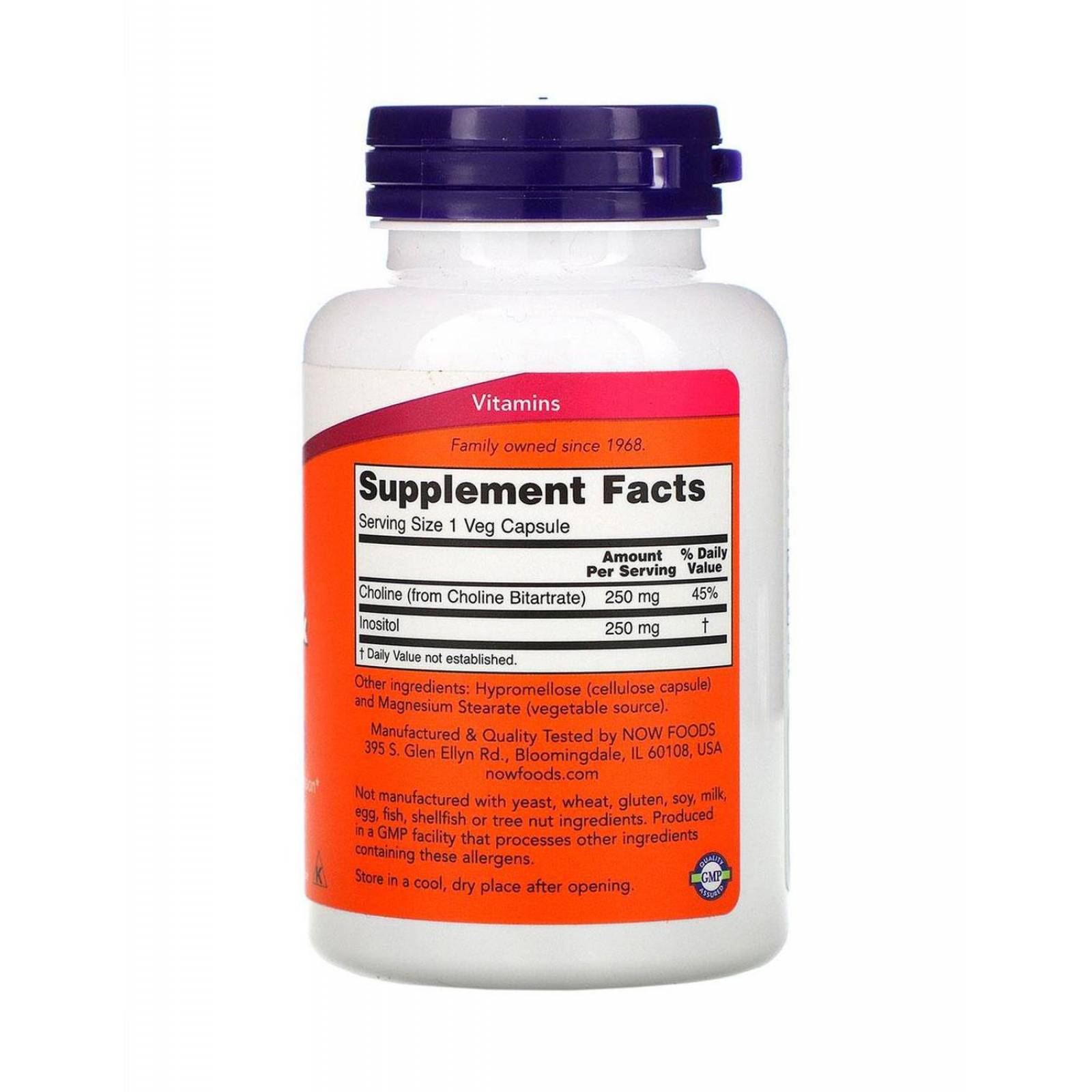 Vitaminas NOW Colina e Inositol 