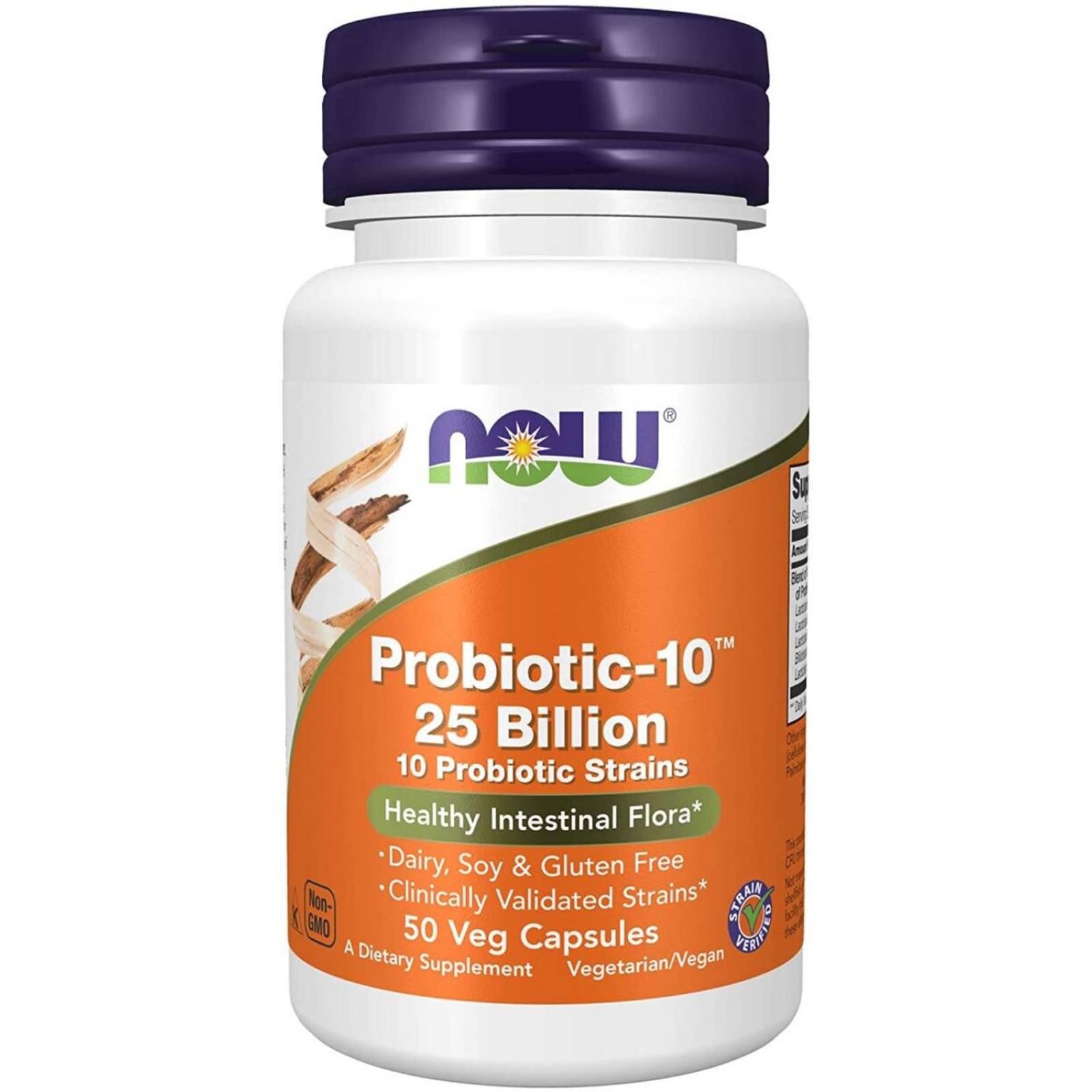 Probióticos Now Probiotic-10 25 billones 50 cápsulas 