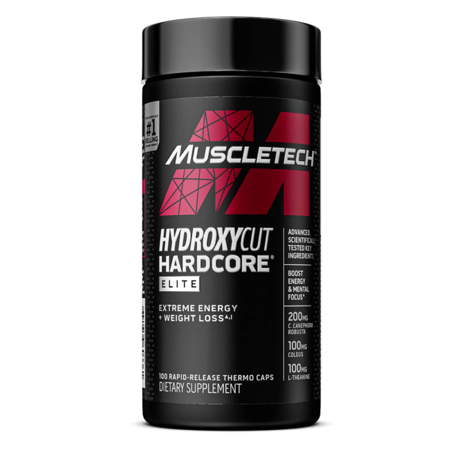 Pre entrenamiento Muscletech Hydroxycut hardcore elite 100 cápsulas