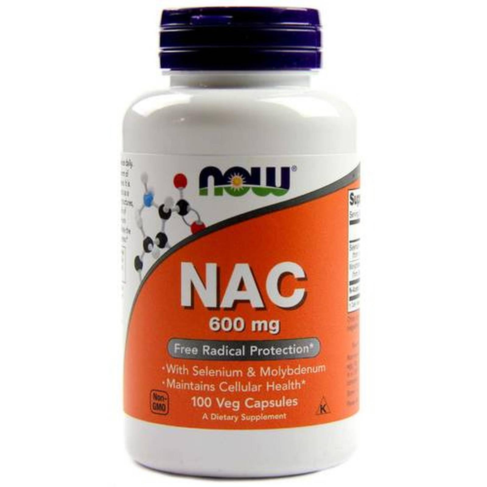 N acetilcisteína Now NAC 600 mg 100 cápsulas 