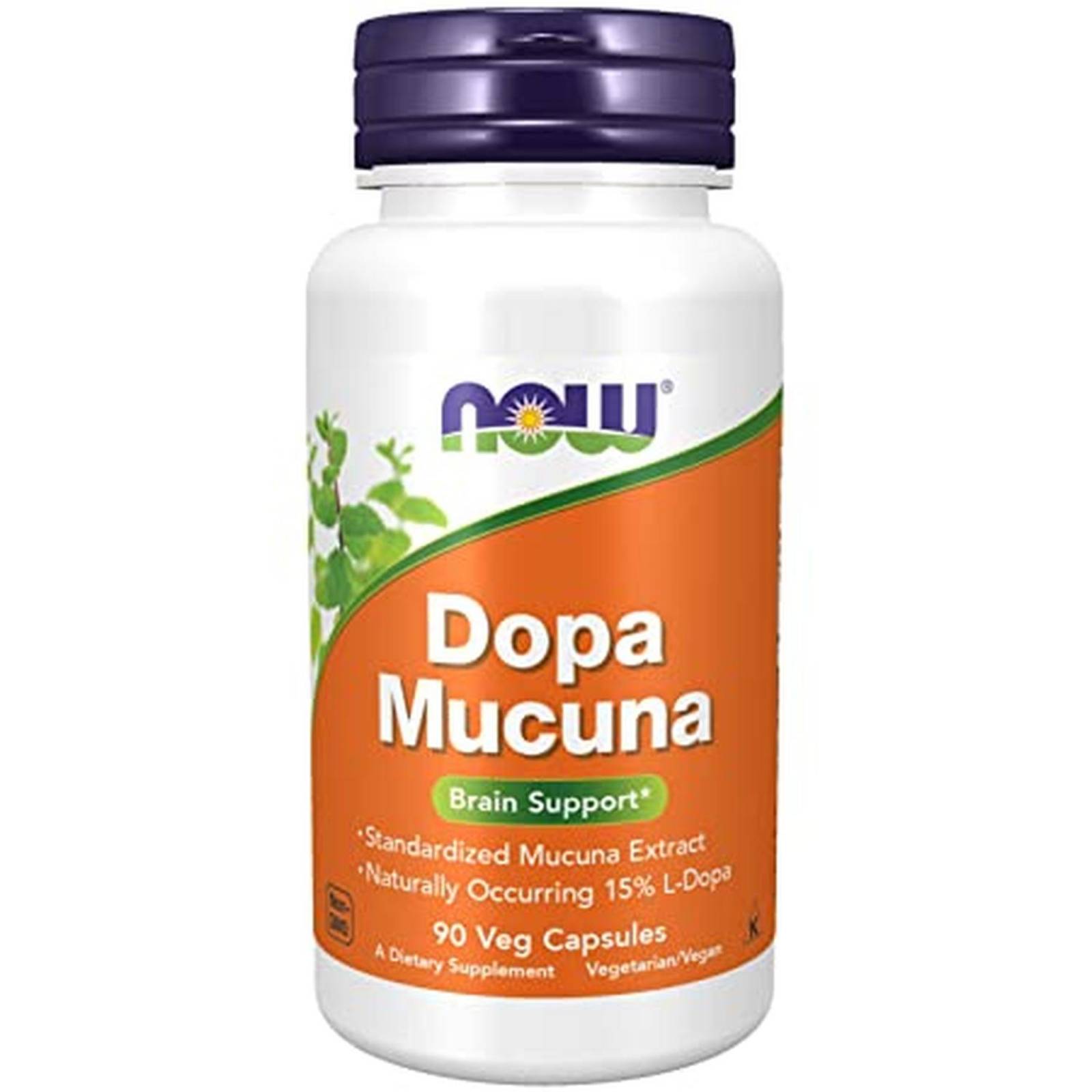 Grano de terciopelo Now Dopa Mucuna 90 cápsulas 