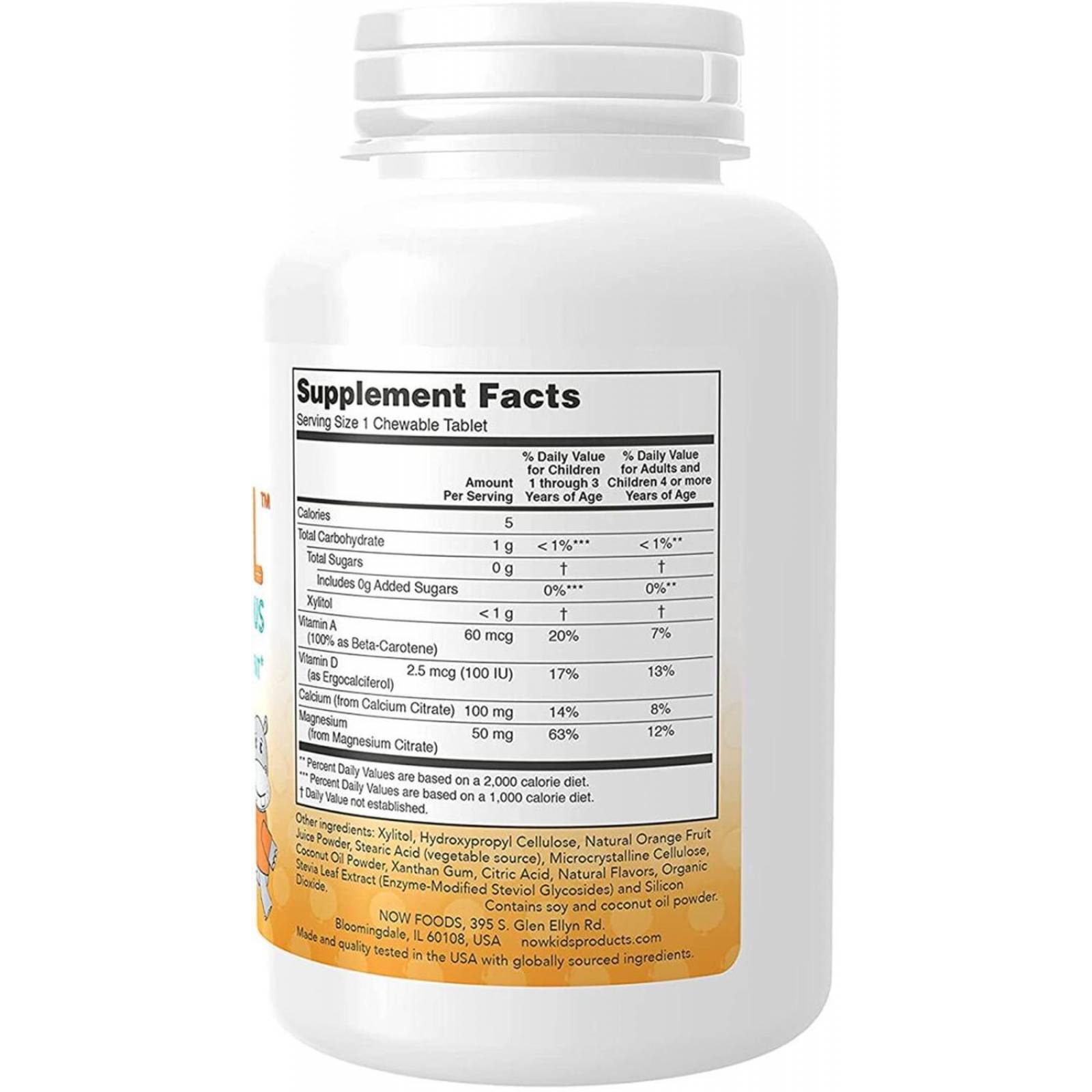 Vitaminas para niños Now Kid Cal 100 Gomitas 