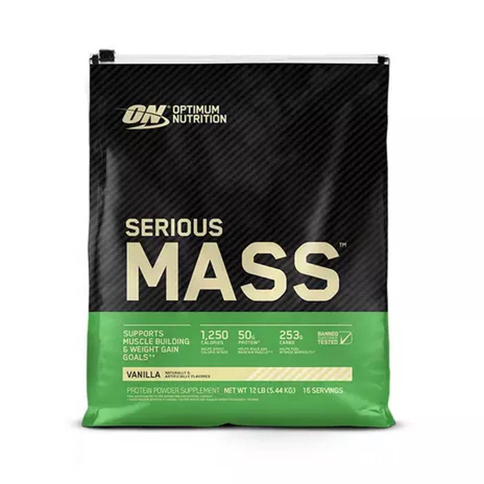 Proteína ganador de peso Optimum Nutrition Serious Mass 12 lb mass gainer 