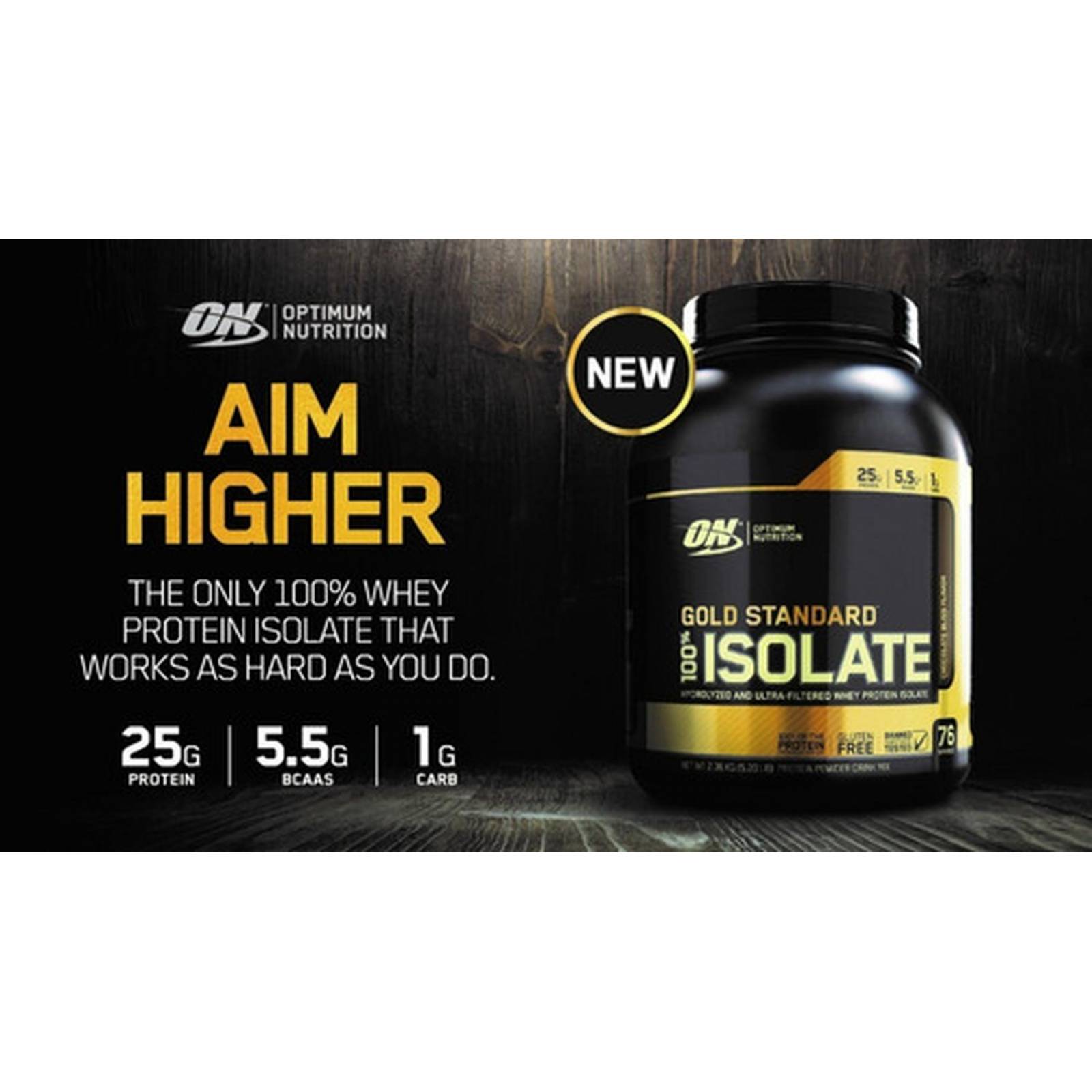 Proteína Optimum Nutrition Gold Standard 100% Isolate 5.2 lb 76 Serv 