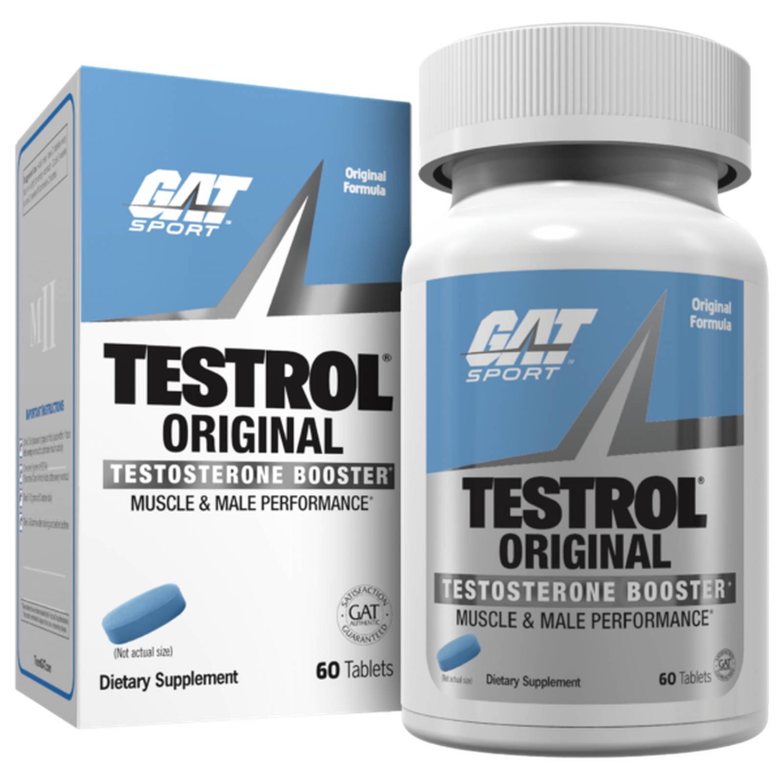 Precursor de testosterona Gat Testrol Original 60 Tabletas tribulus 